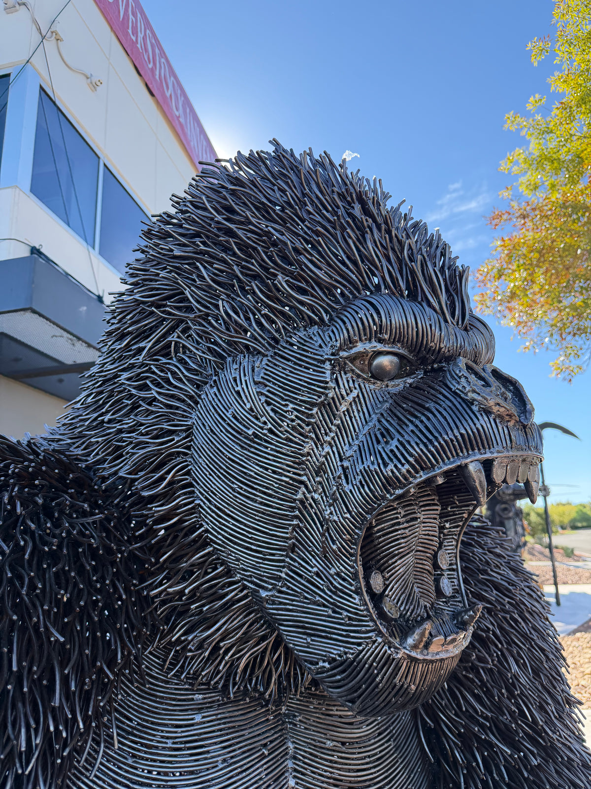 King Kong Gorilla Inspired Recycled Metal Art Sculpture