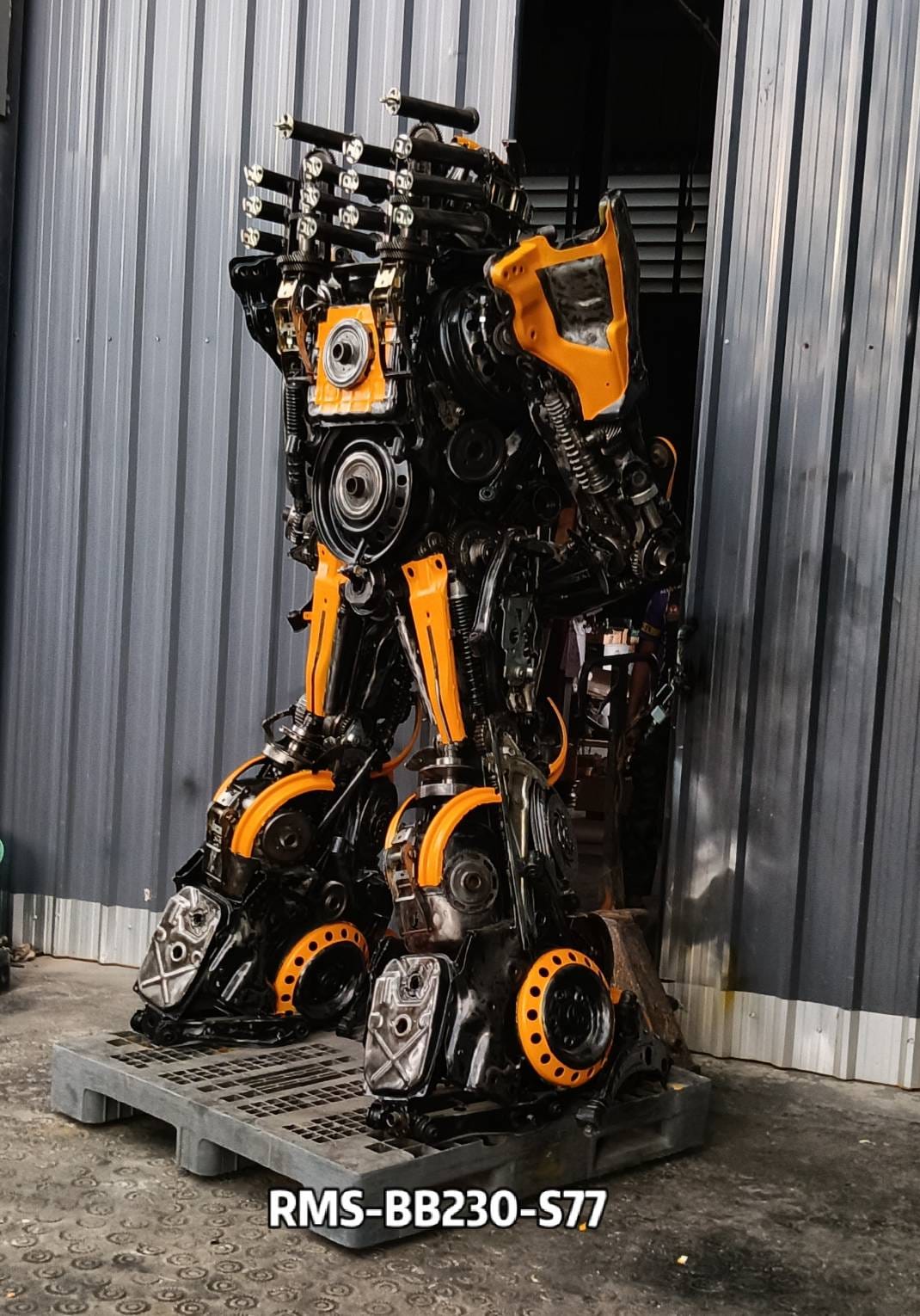 91" Bumblebee Inspired Recycled Metal Art Sculpture