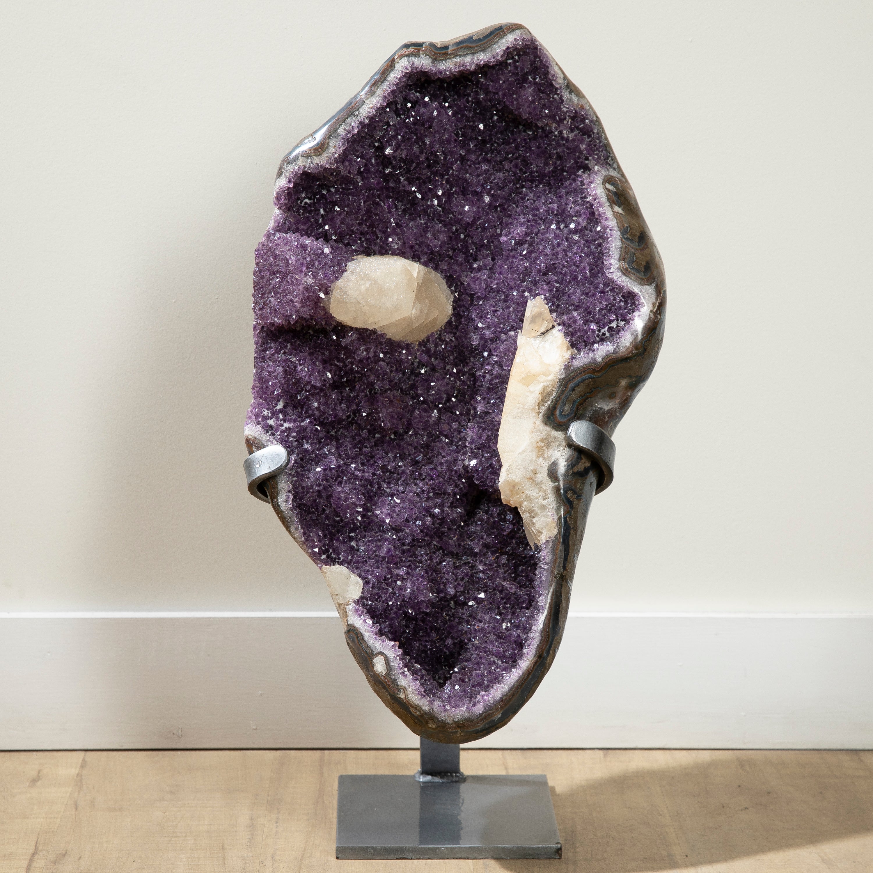 Uruguayan Amethyst Geode on Custom Stand - 28" / 82 lbs