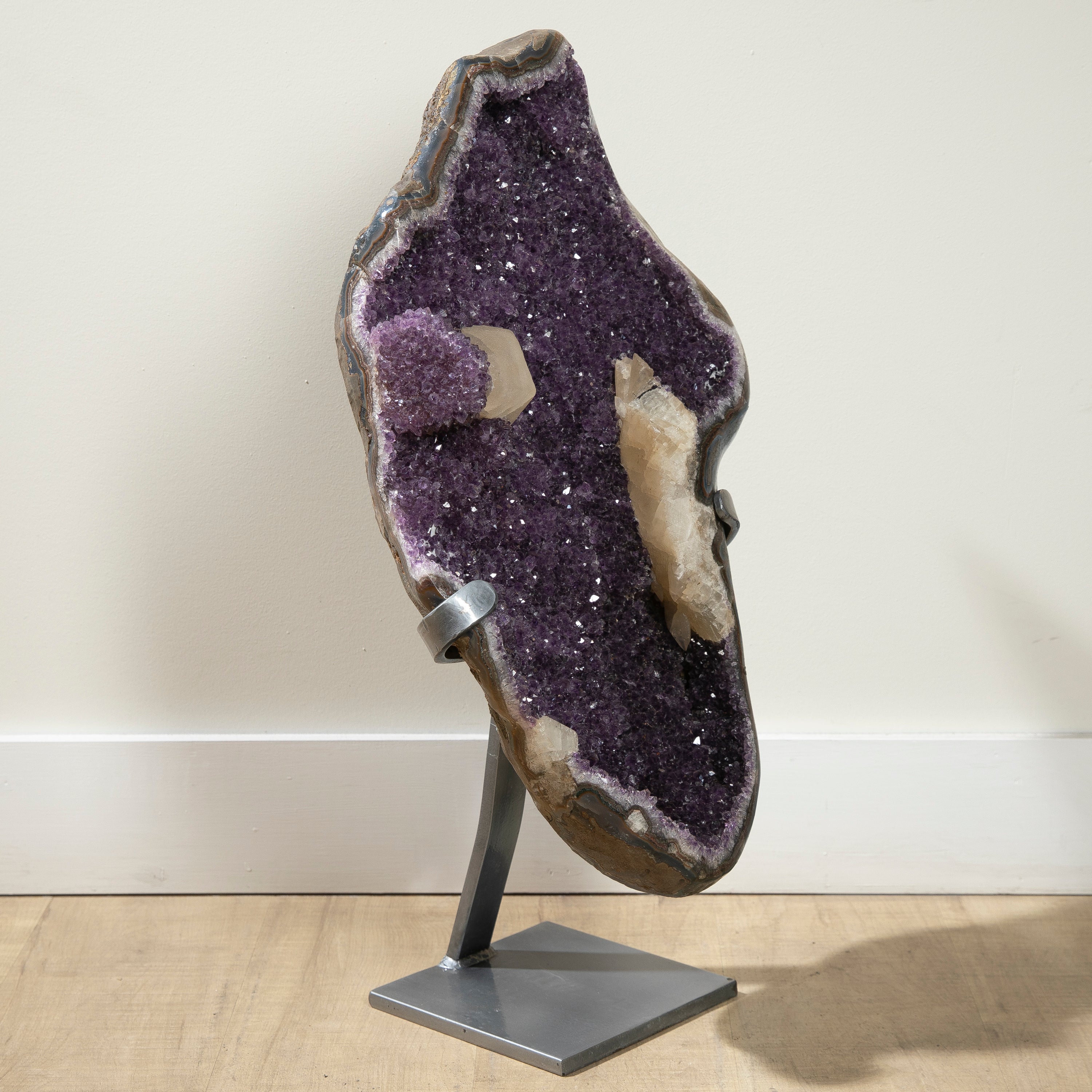 Uruguayan Amethyst Geode on Custom Stand - 28" / 82 lbs