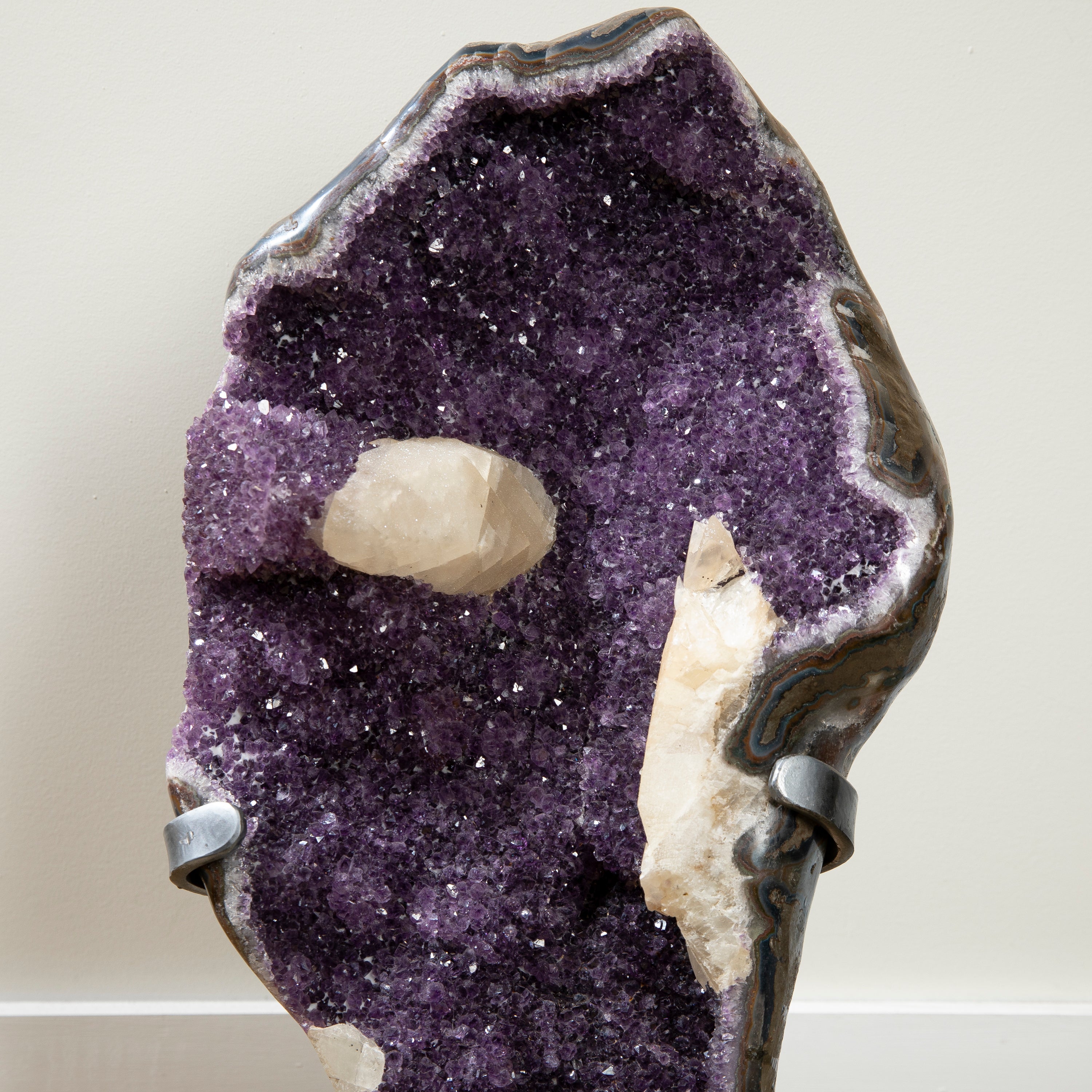 Uruguayan Amethyst Geode on Custom Stand - 28" / 82 lbs