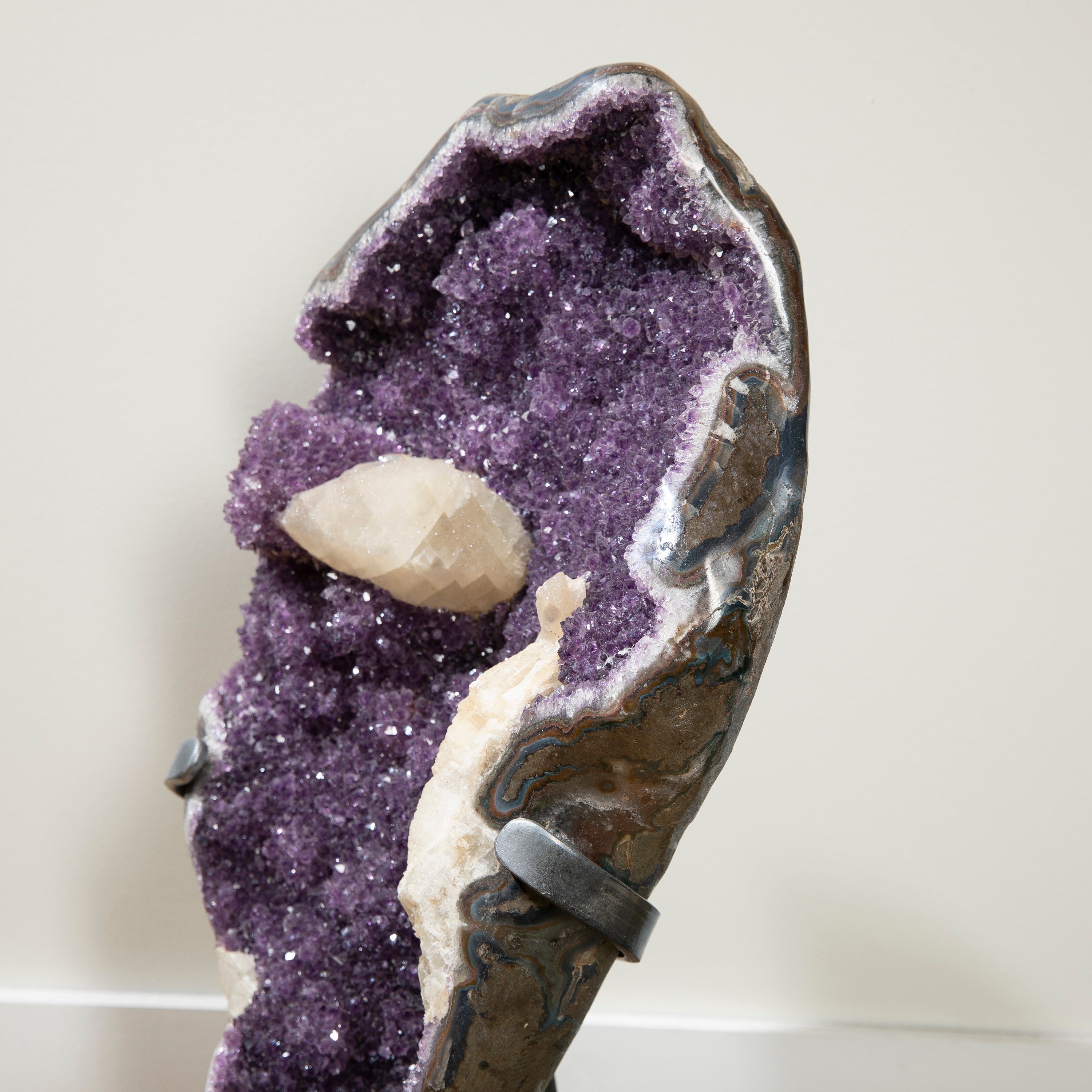 Uruguayan Amethyst Geode on Custom Stand - 28" / 82 lbs