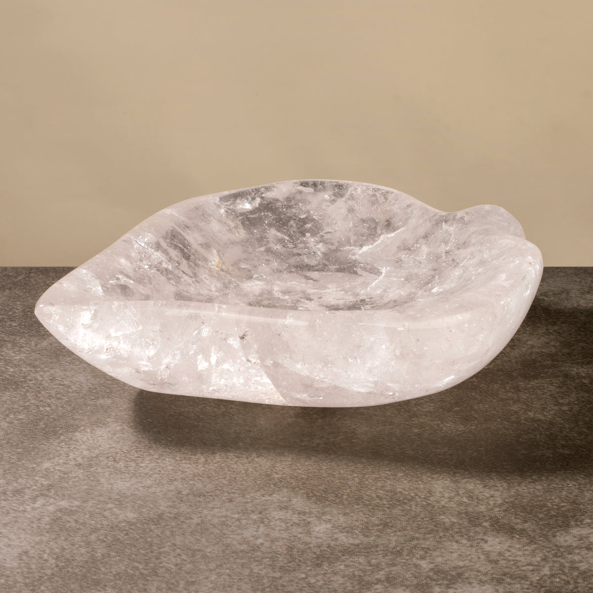 Quartz Leaf Bowl from Madagascar - 7.5"