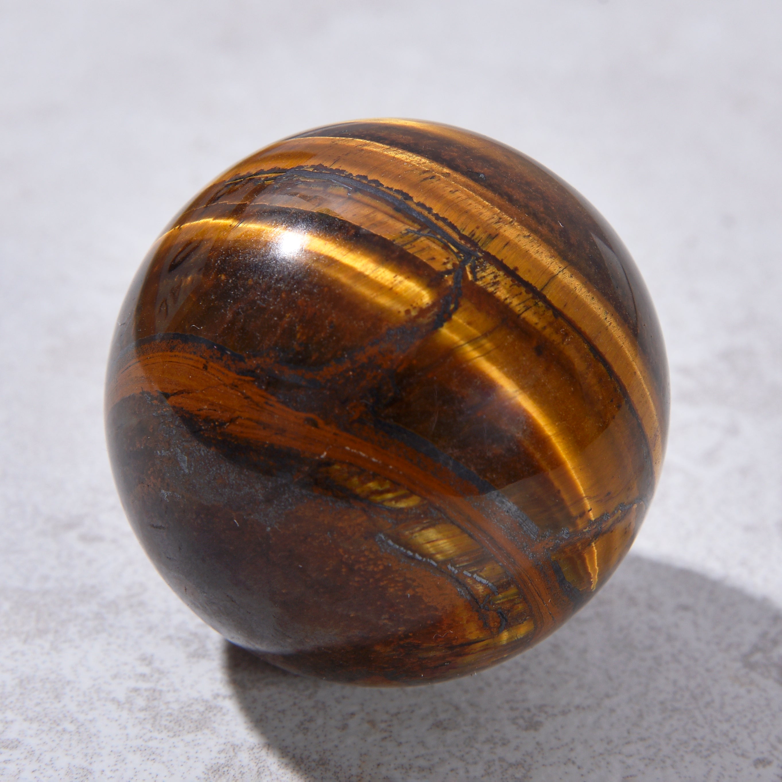 1.6" Tiger Eye Sphere Natural Gemstone Carving