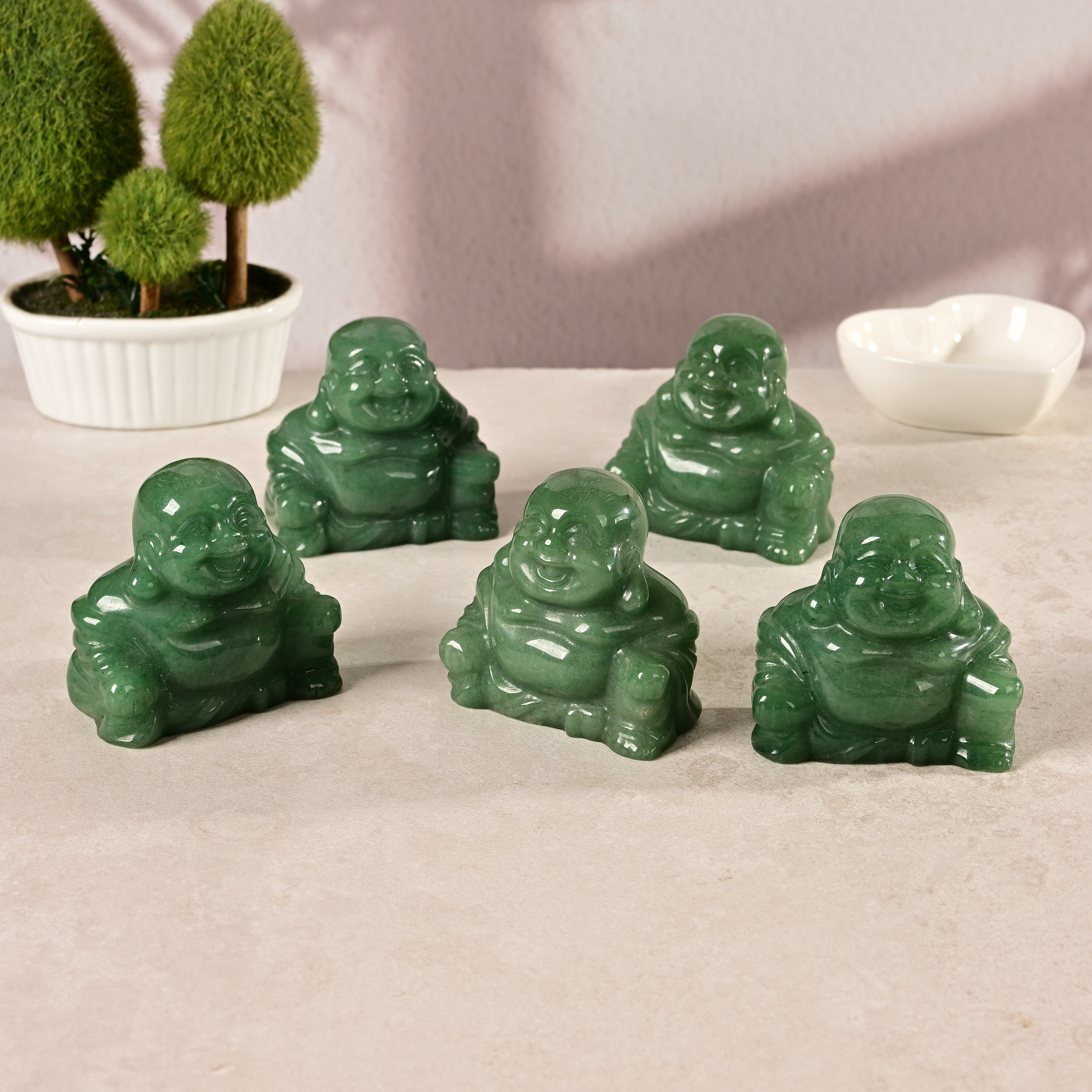 Aventurine Buddha 2.5" Gemstone Carving