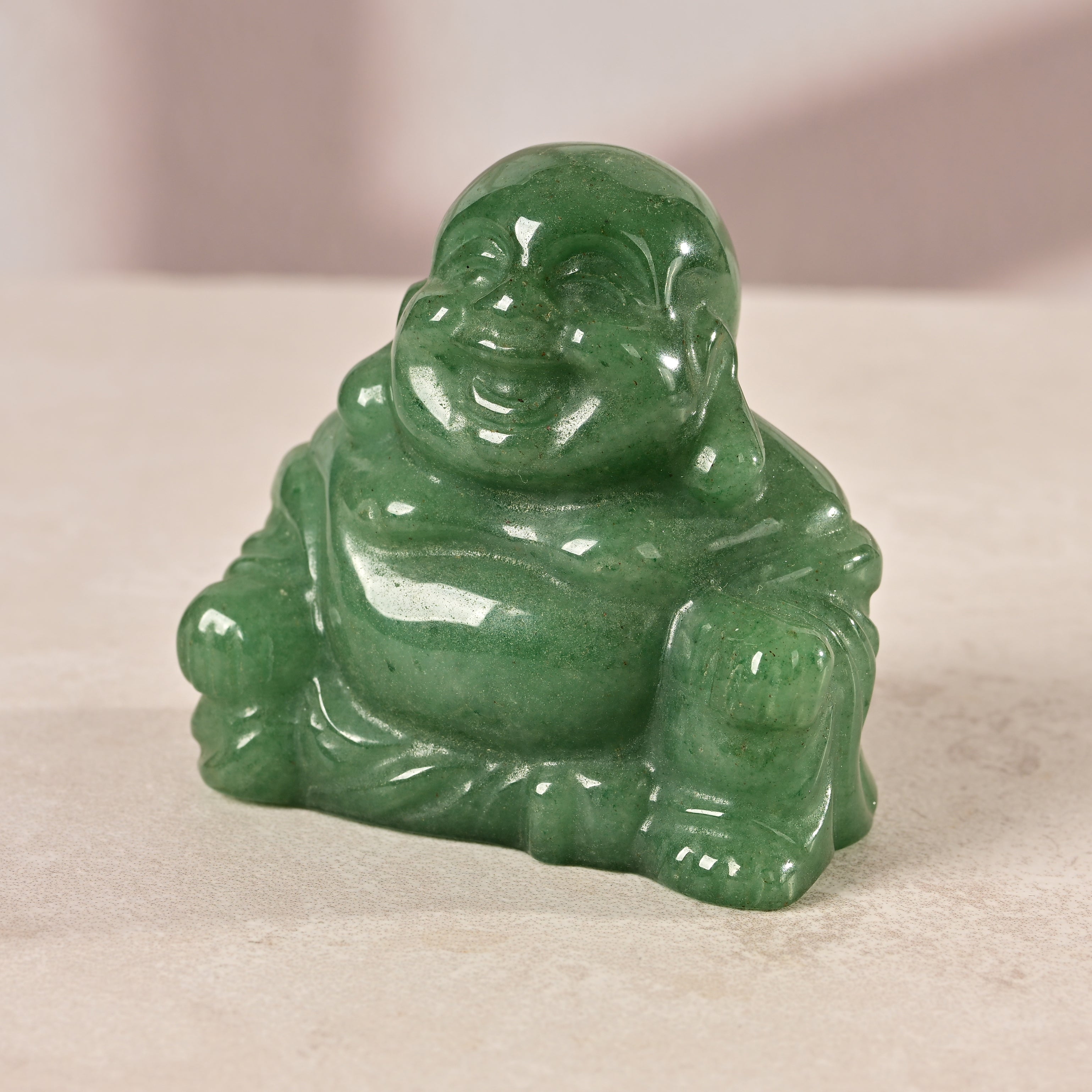 Aventurine Buddha 2.5" Gemstone Carving