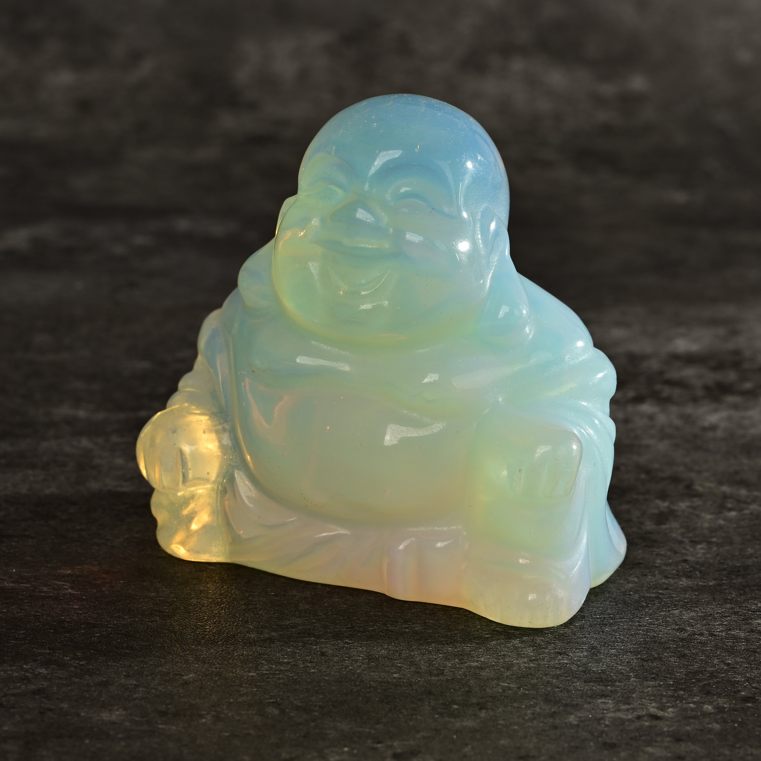 2.5" Opalite Moonstone Buddha Natural Gemstone Carving