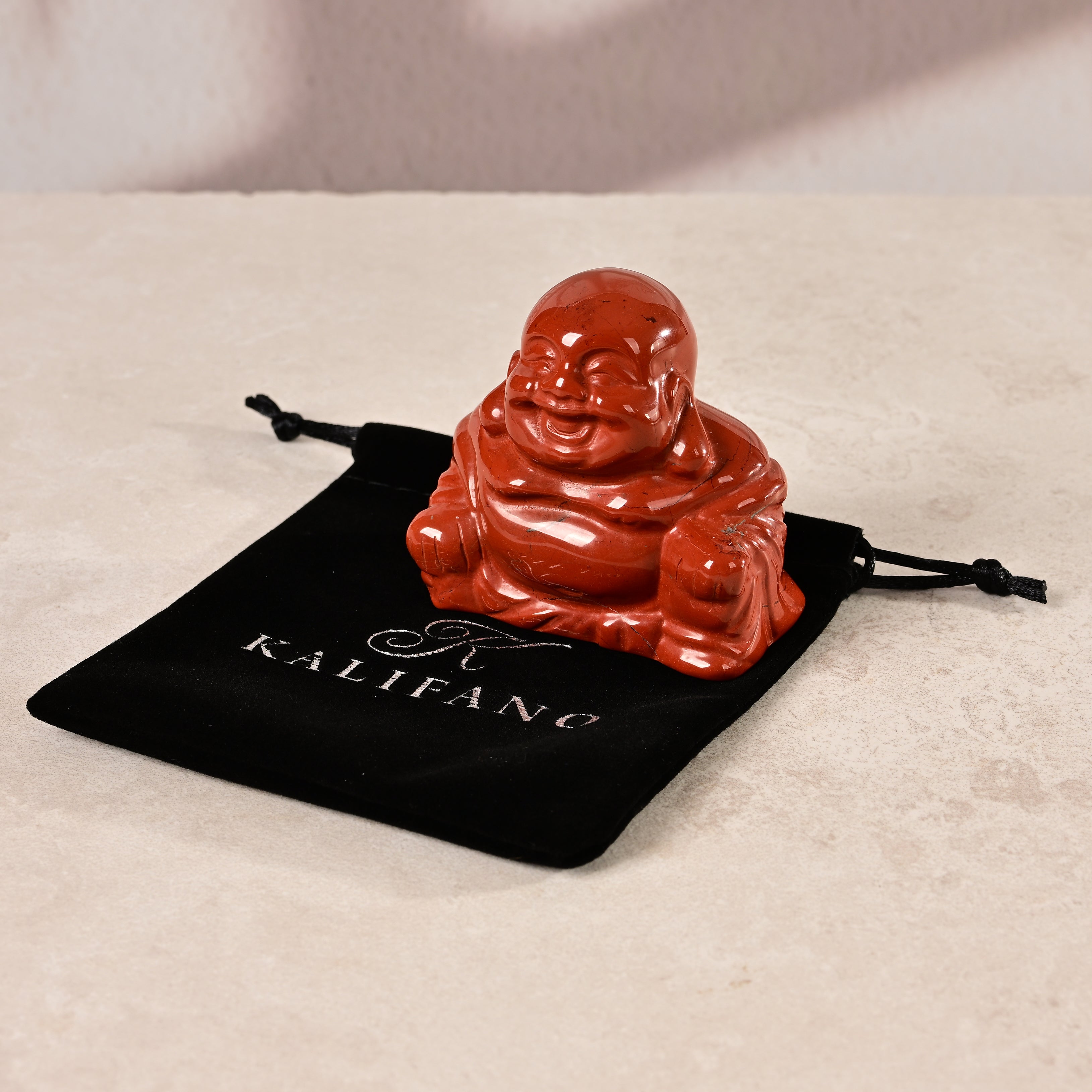 2.5" Red Jasper Buddha Natural Gemstone Carving