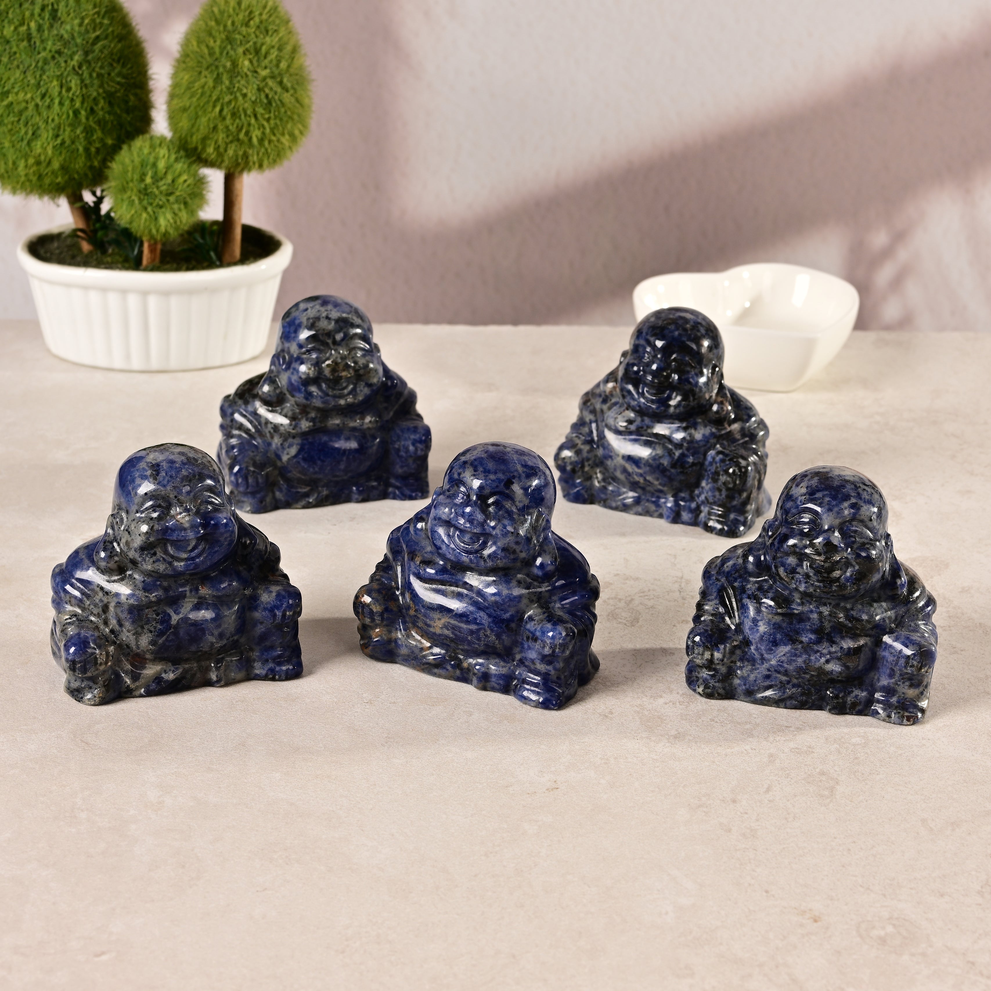 2.5" Sodalite Buddha Natural Gemstone Carving