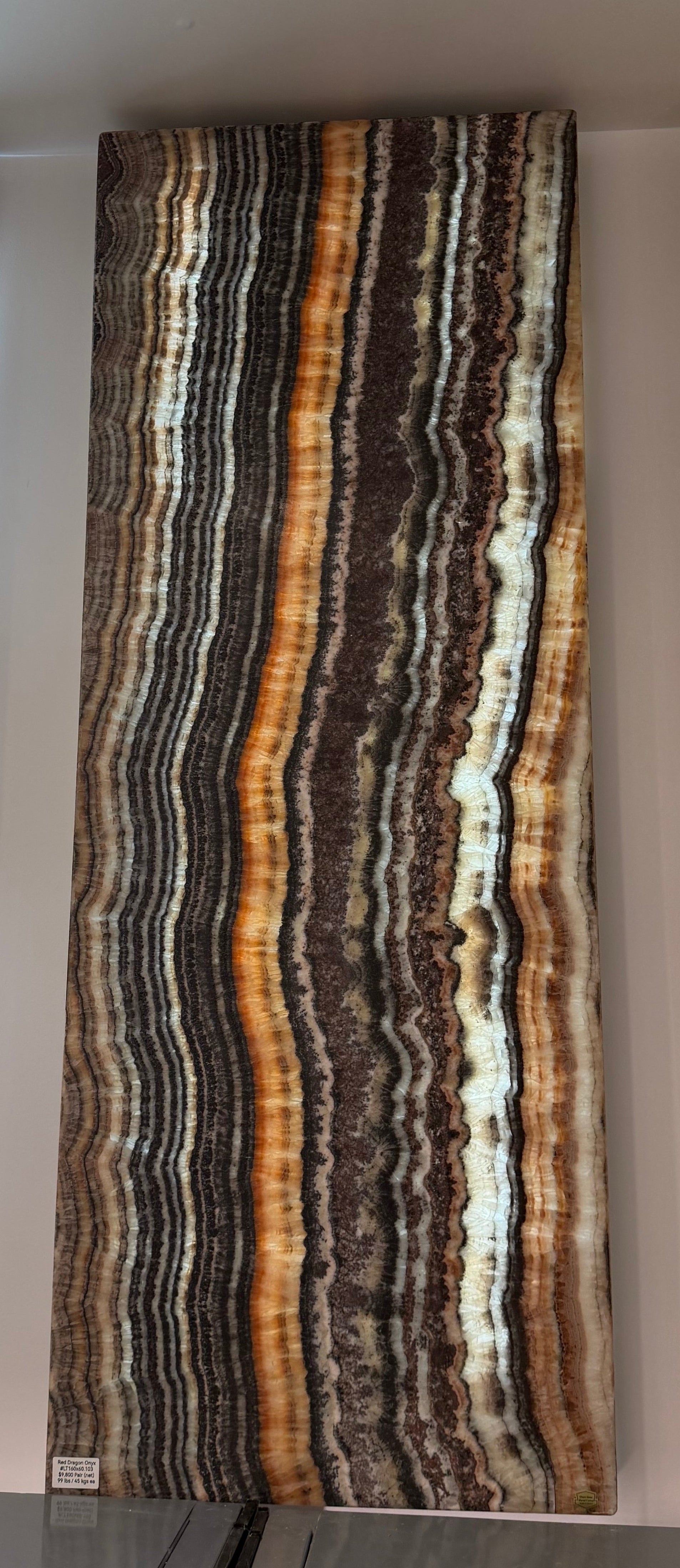 Red Dragon Onyx Light Wall Panel Set - 63" x 24"