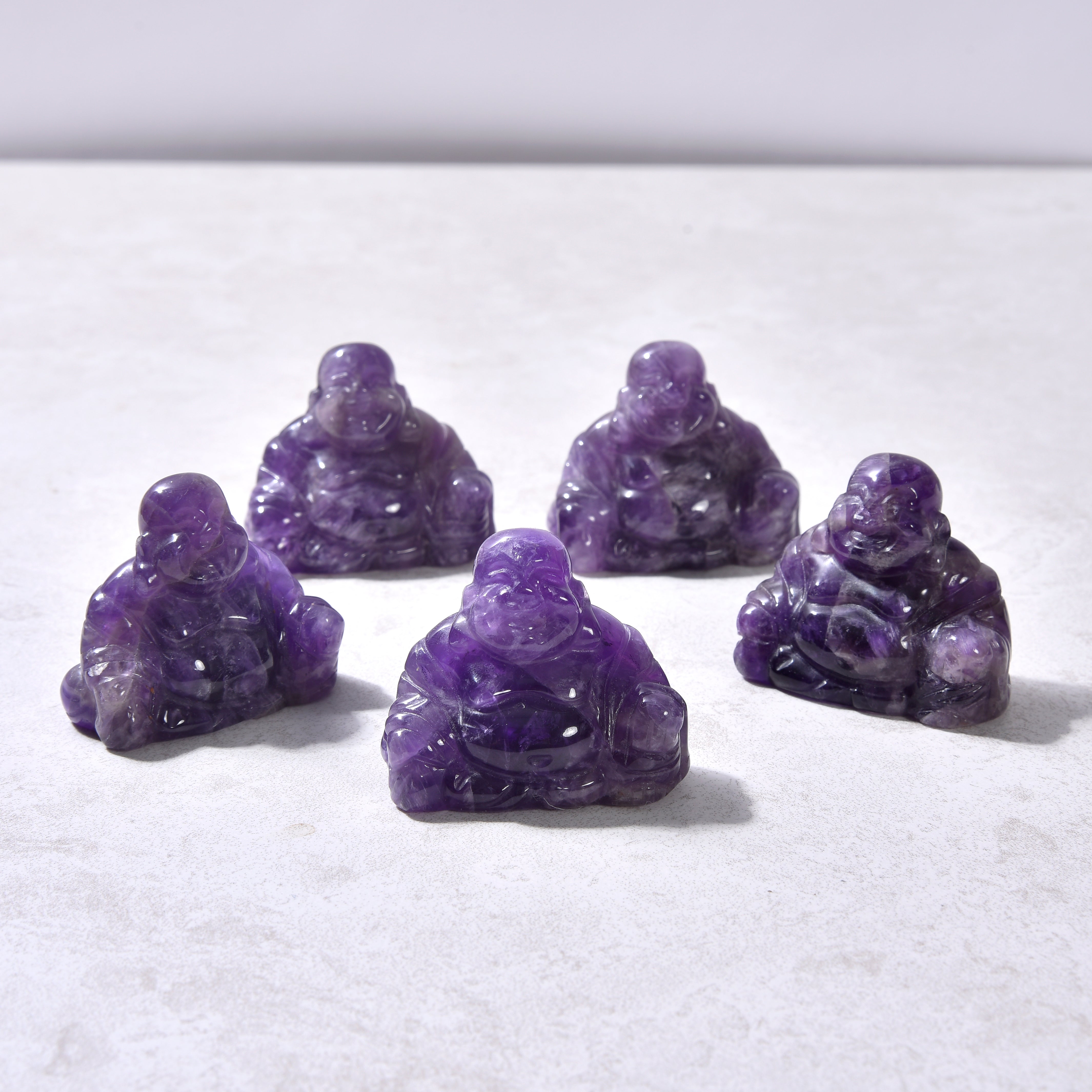 Amethyst Buddha 2" Gemstone Carving