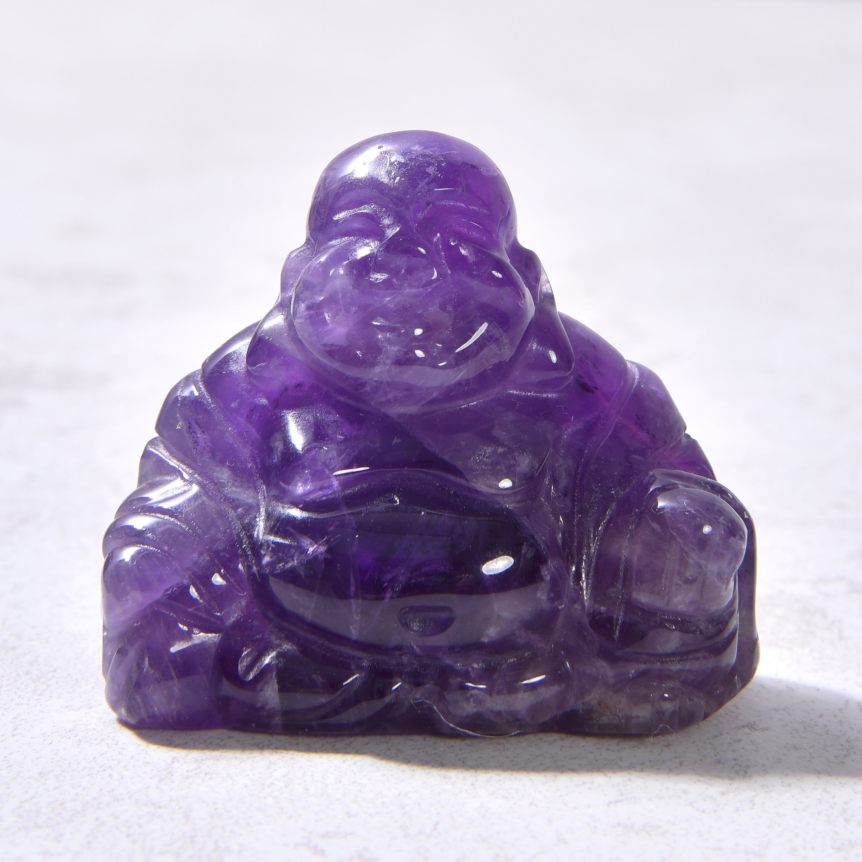 Amethyst Buddha 2" Gemstone Carving