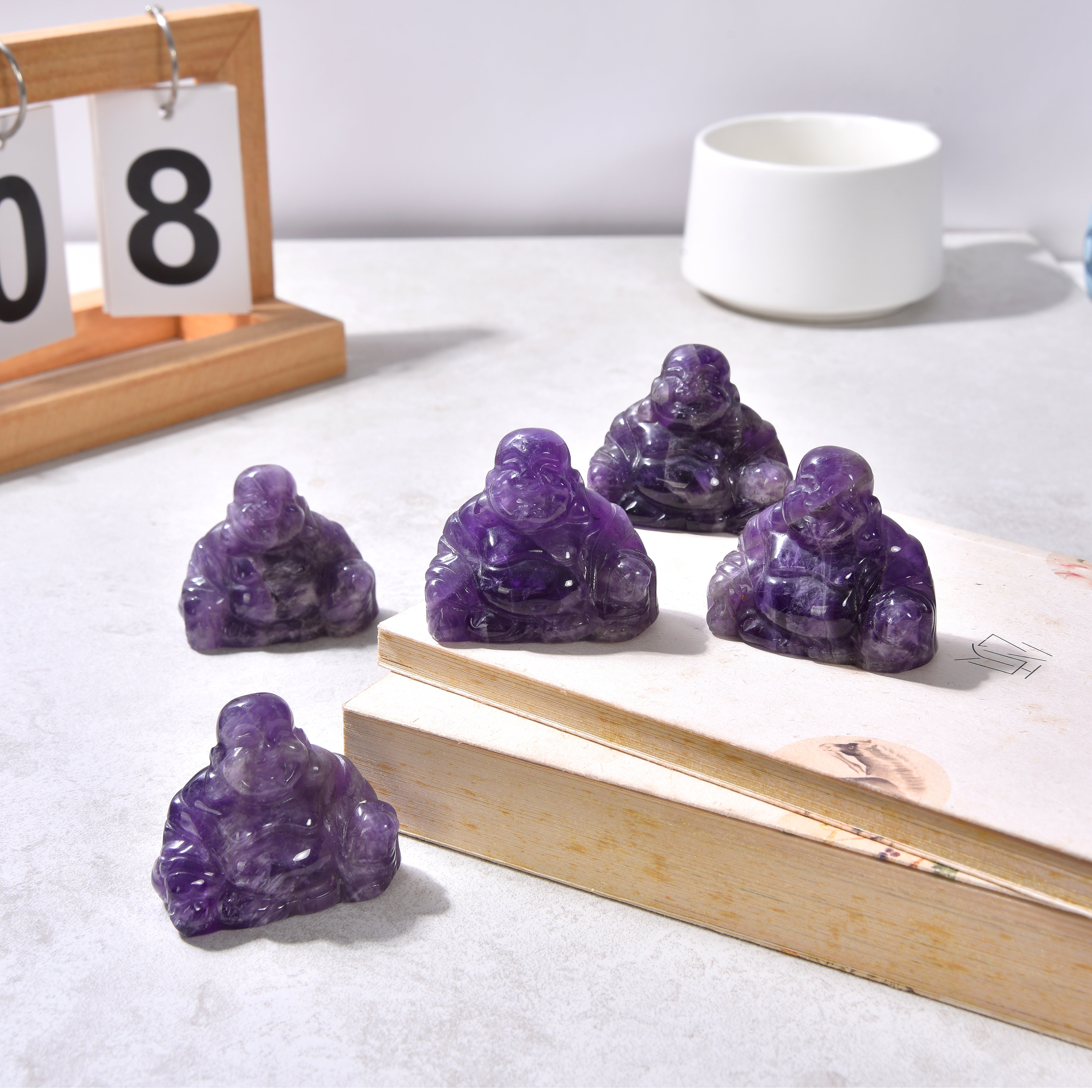 Amethyst Buddha 2" Gemstone Carving