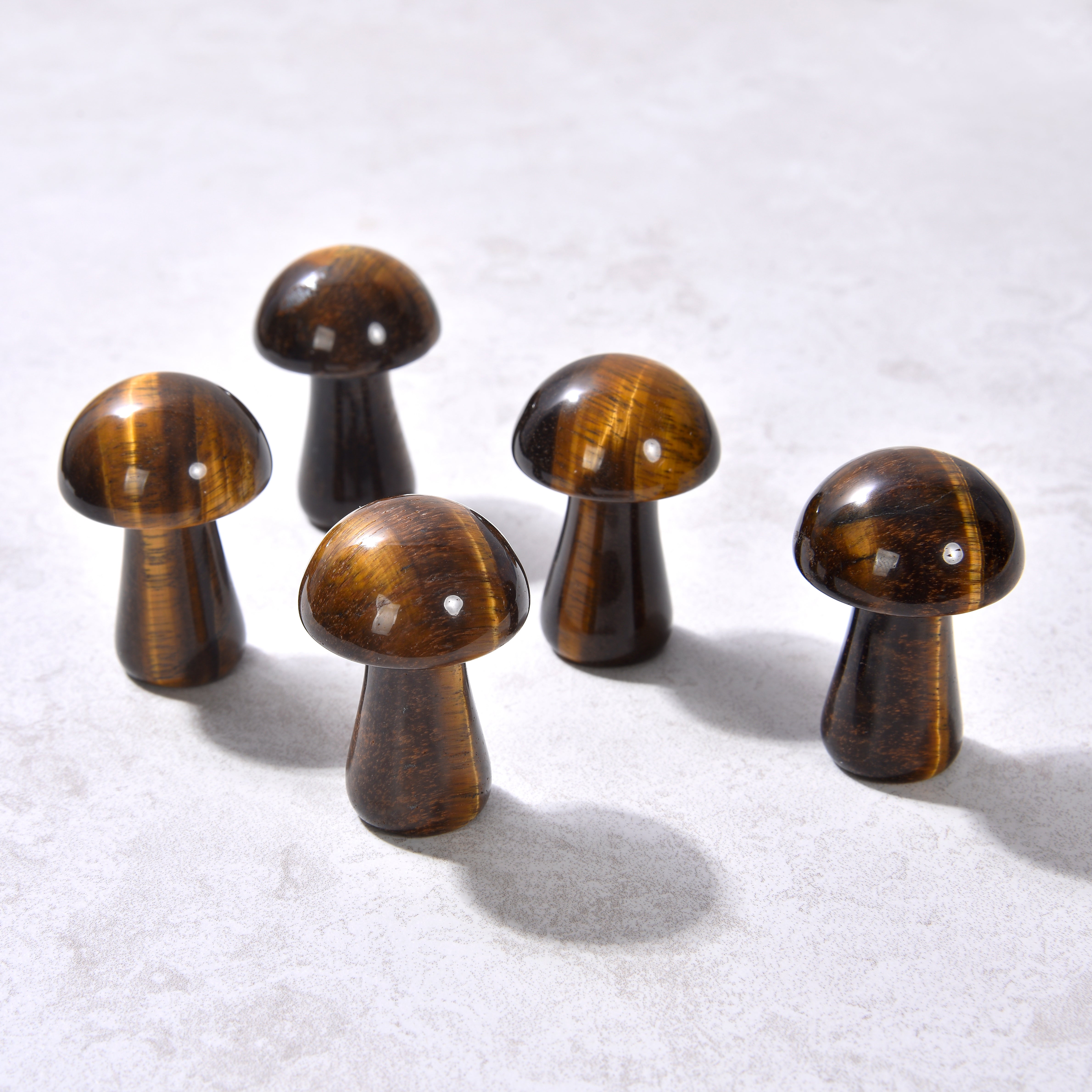 2" Tiger Eye Mushroom Natural Gemstone Carving