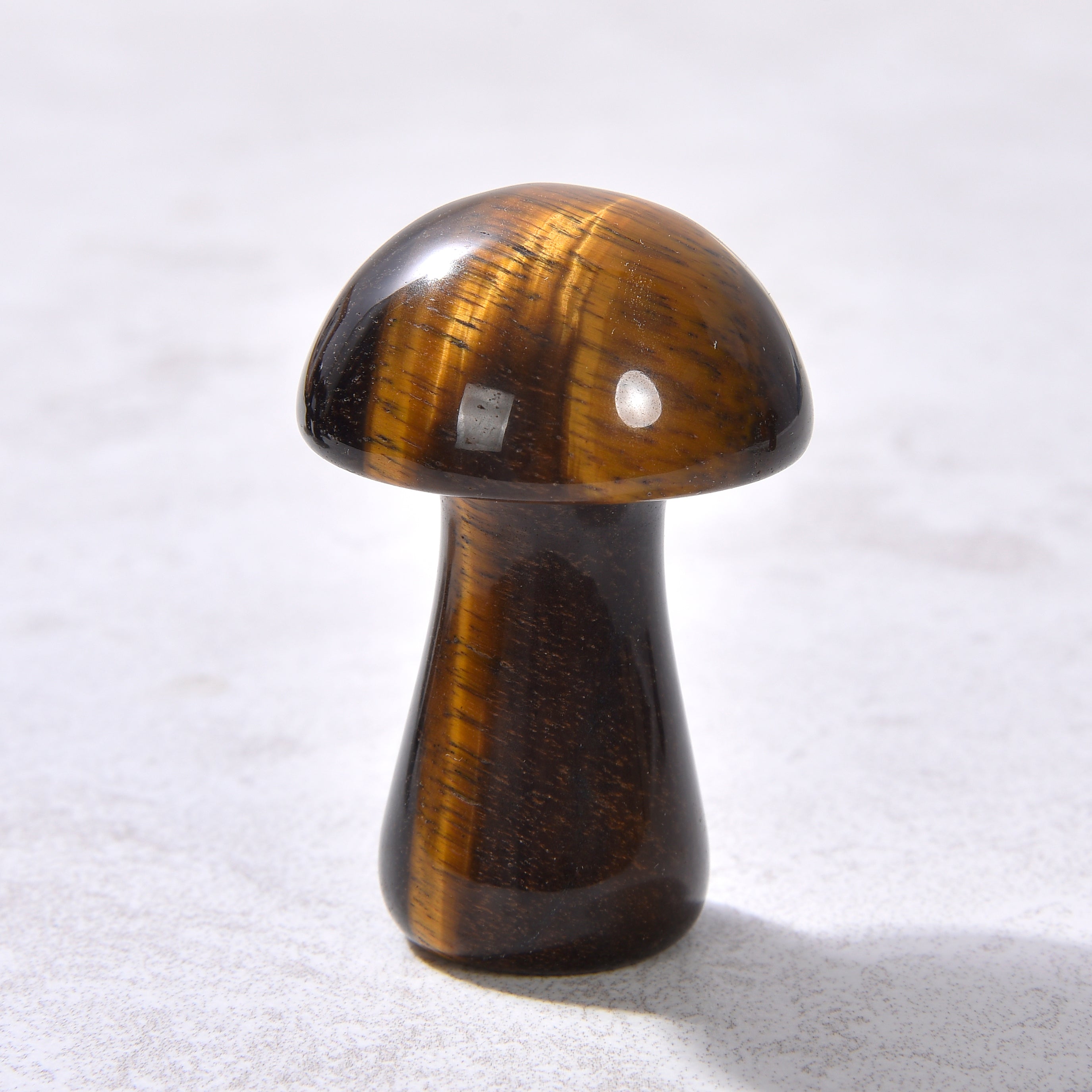 2" Tiger Eye Mushroom Natural Gemstone Carving