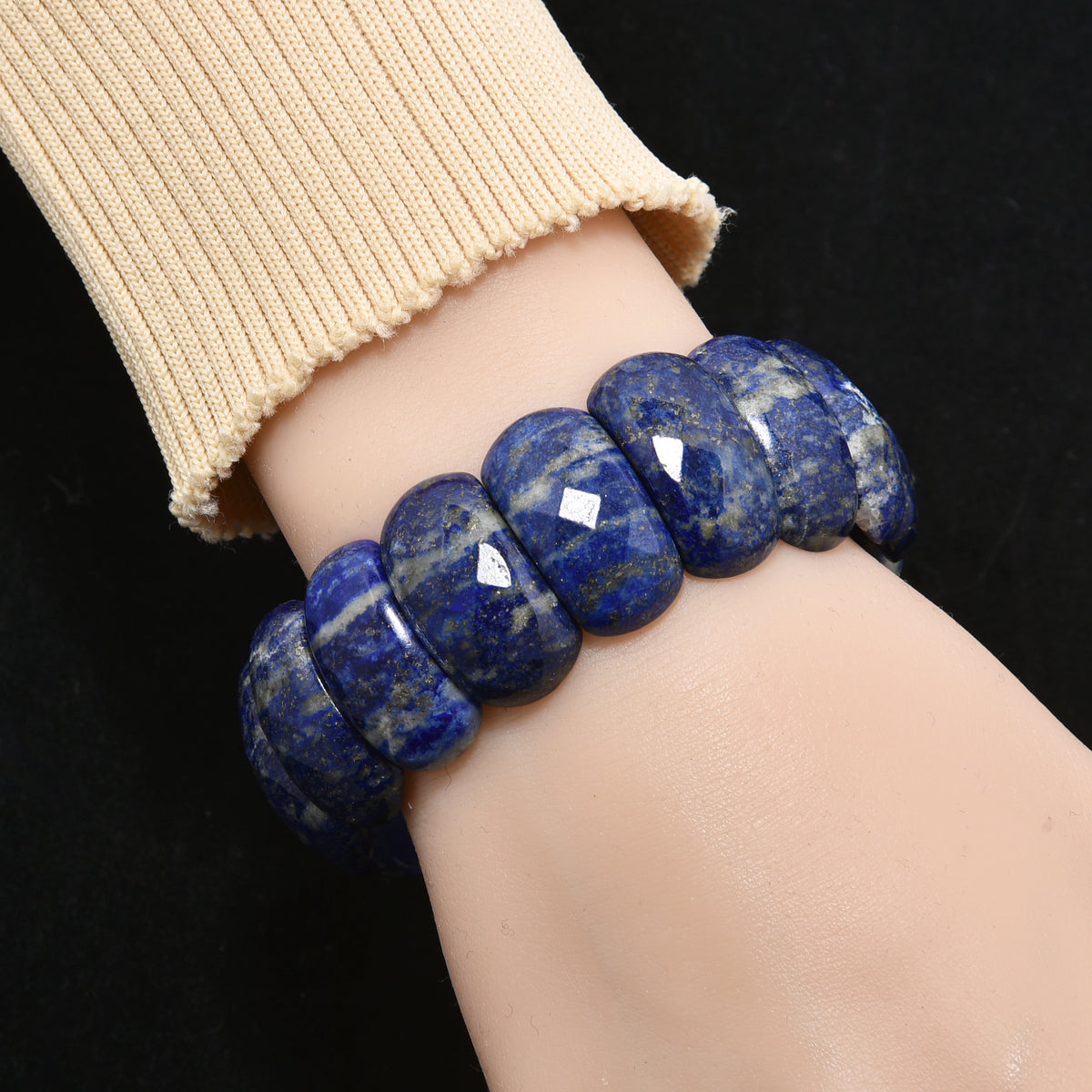 Lapis Faceted Gemstone Bracelet