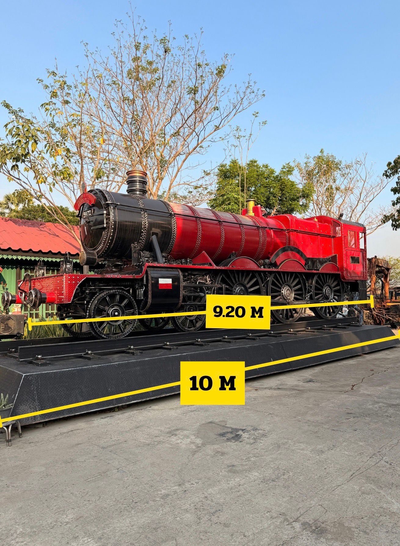 33ft Hogwarts Train Inspired Recycled Metal Sculpture