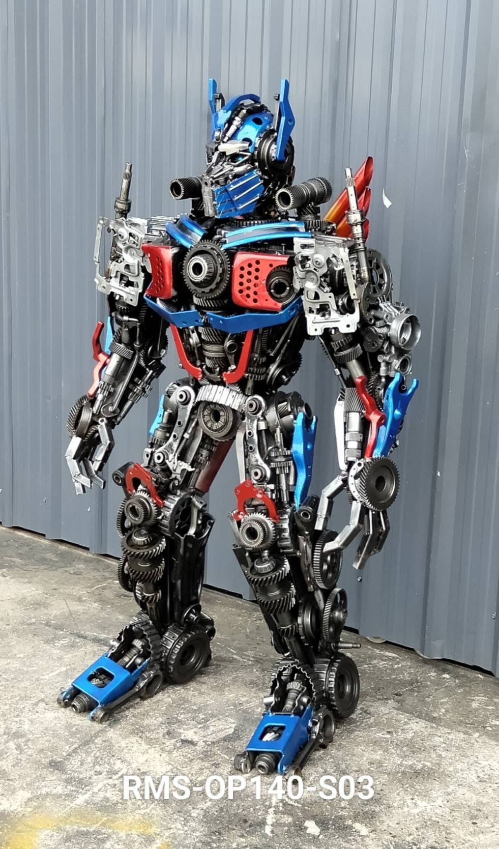 55" Optimus Prime Inspired Recycled Metal Art Sculpture