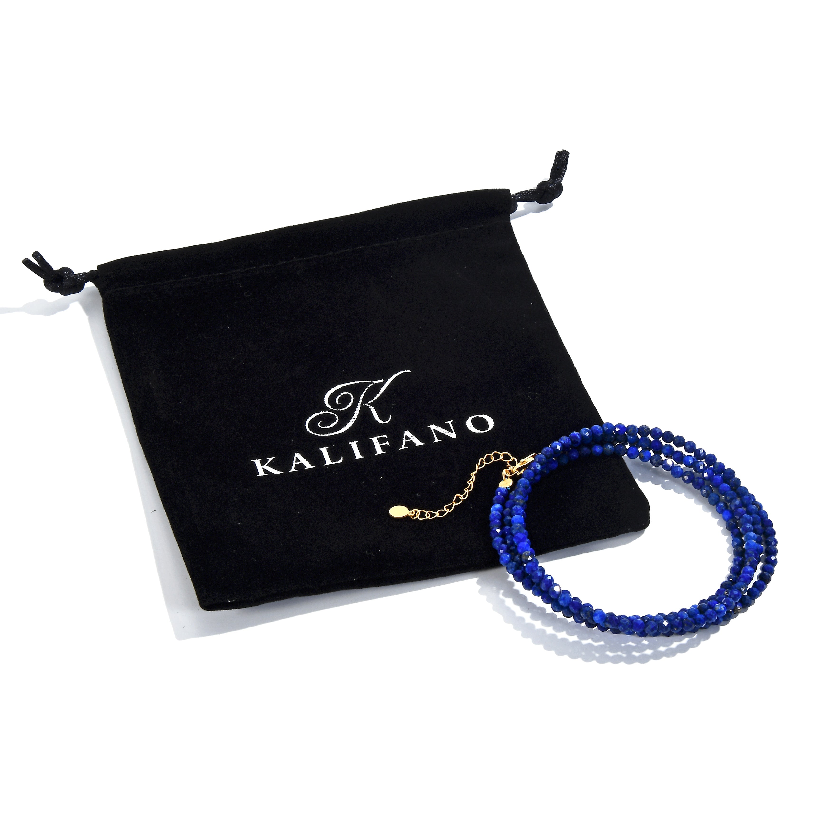 3mm Lapis Faceted 31" Necklace / Multi Wrap Bracelet