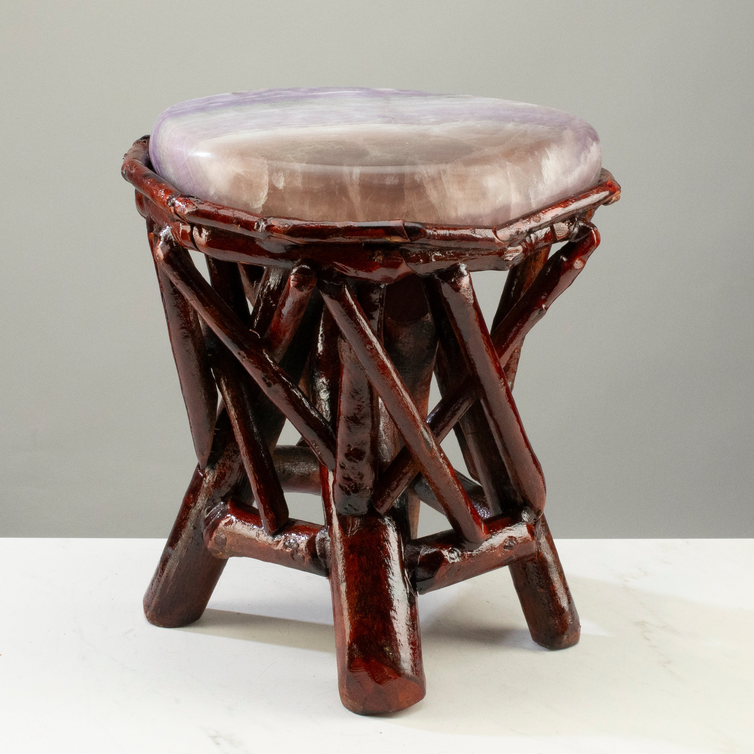 Purple Fluorite Side Table 12"