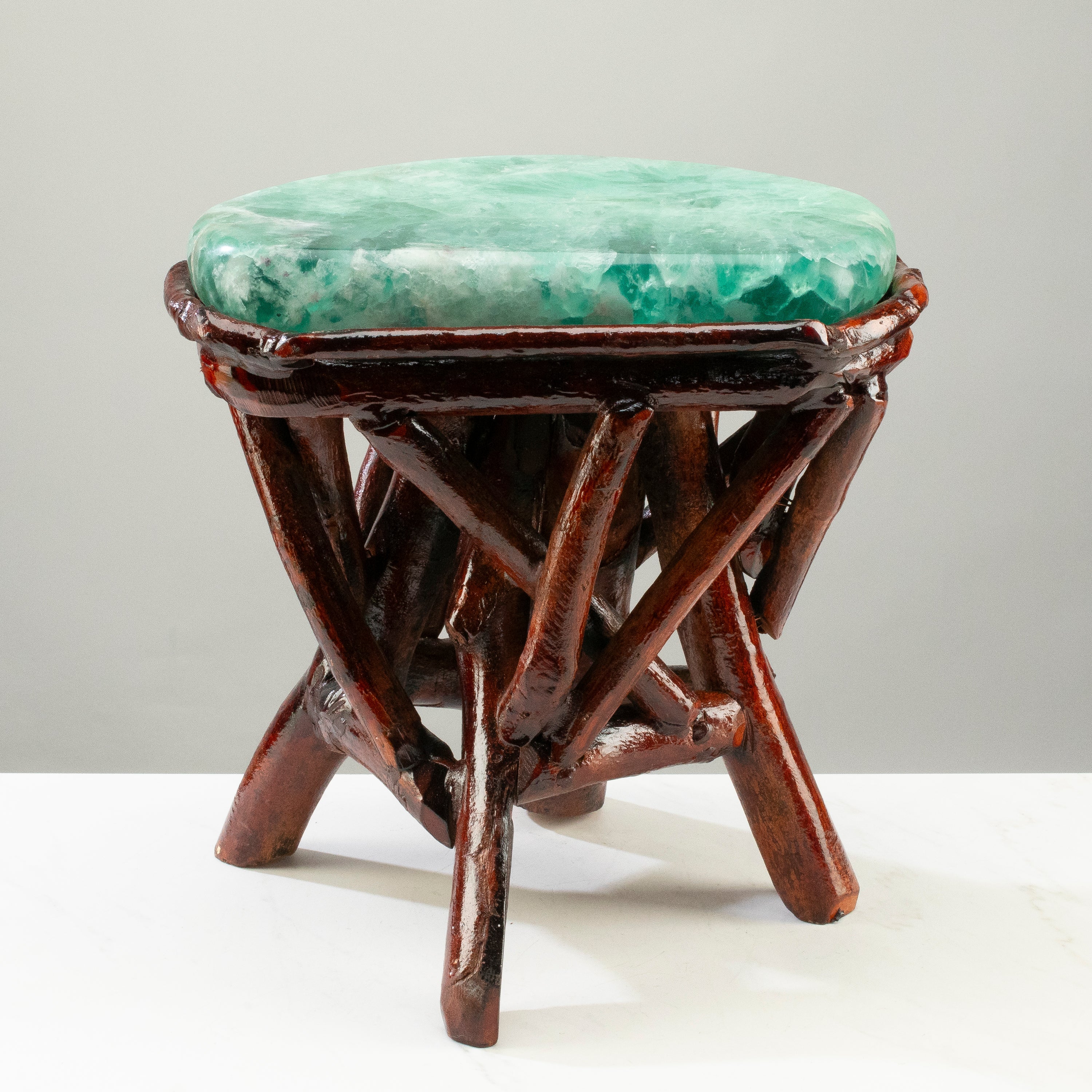 Green Fluorite Side Table 13.5"