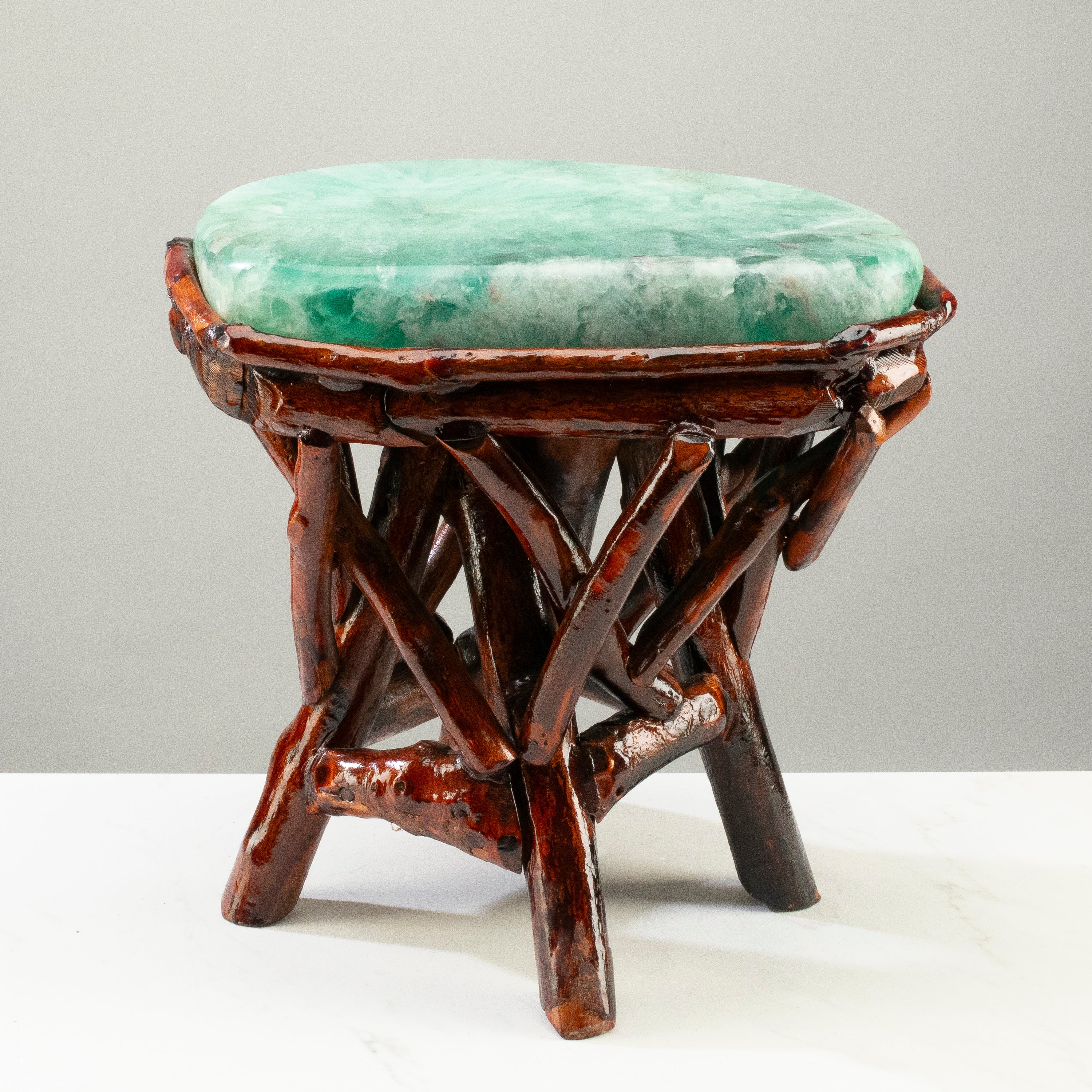 Green Fluorite Side Table 14"