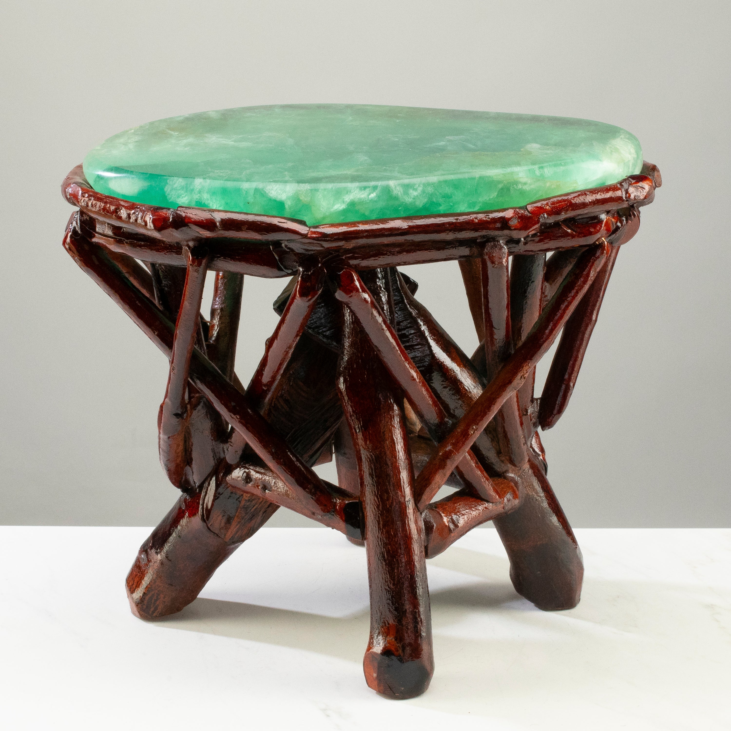 Green Fluorite Side Table 16"