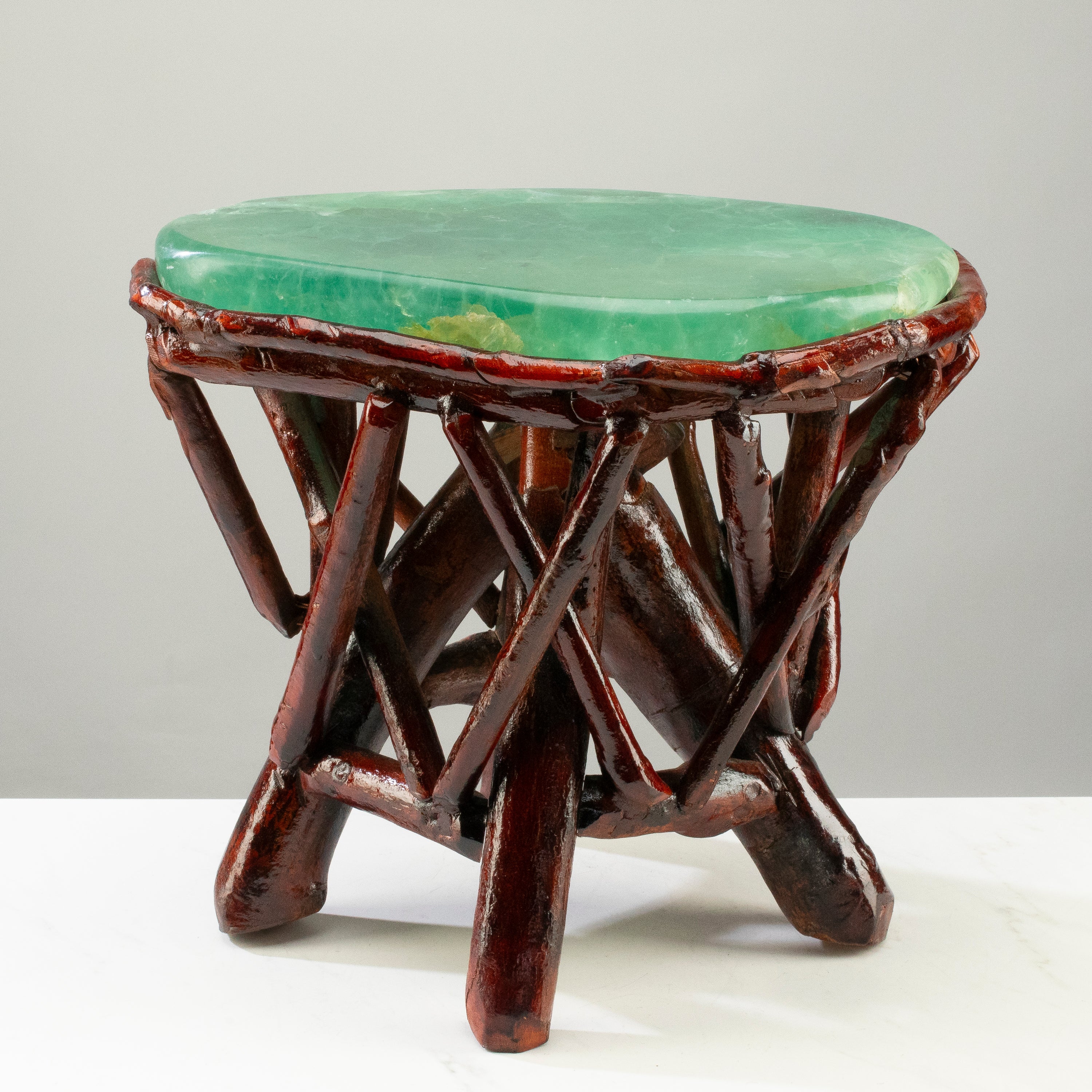 Green Fluorite Side Table 16"