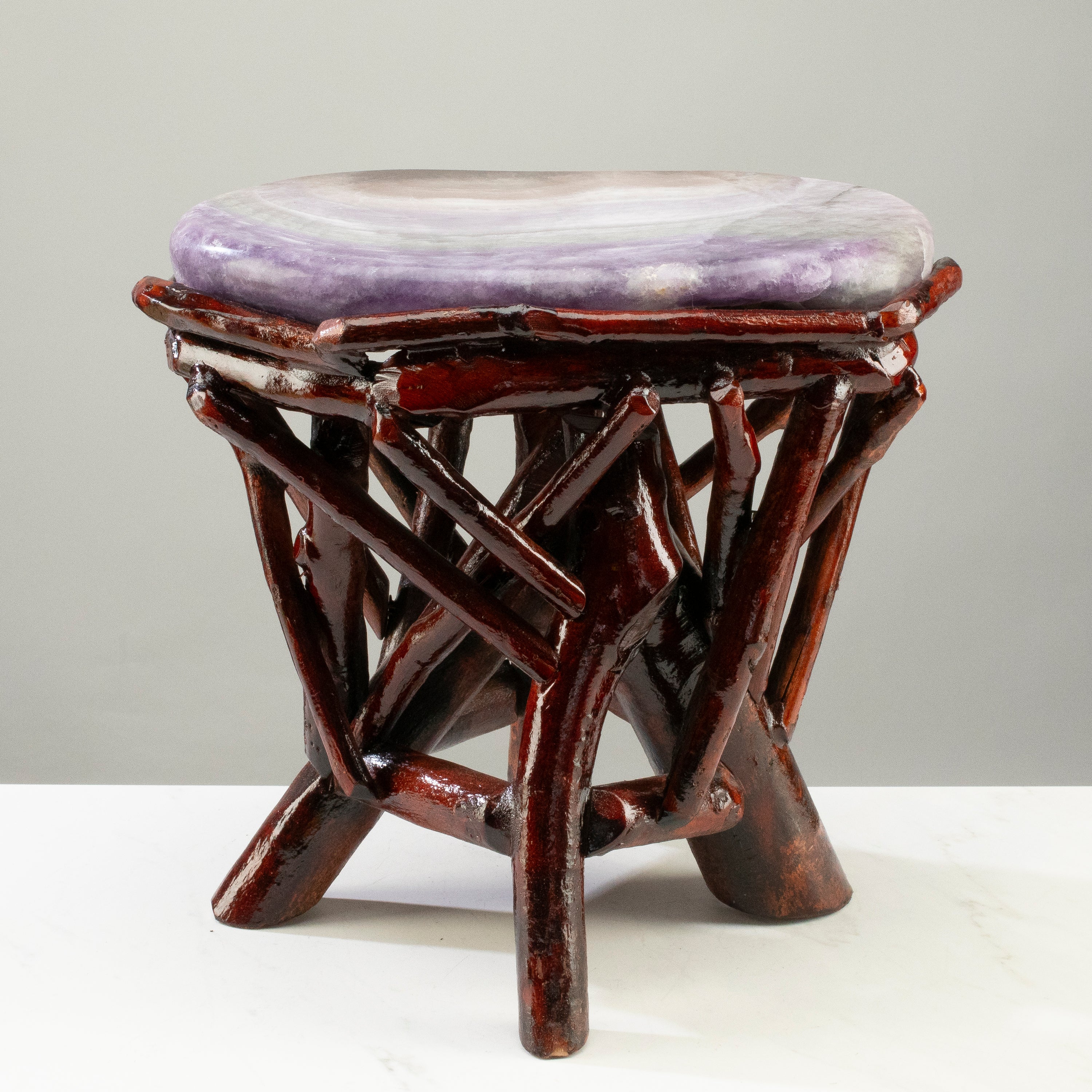 Purple Fluorite Side Table 15"