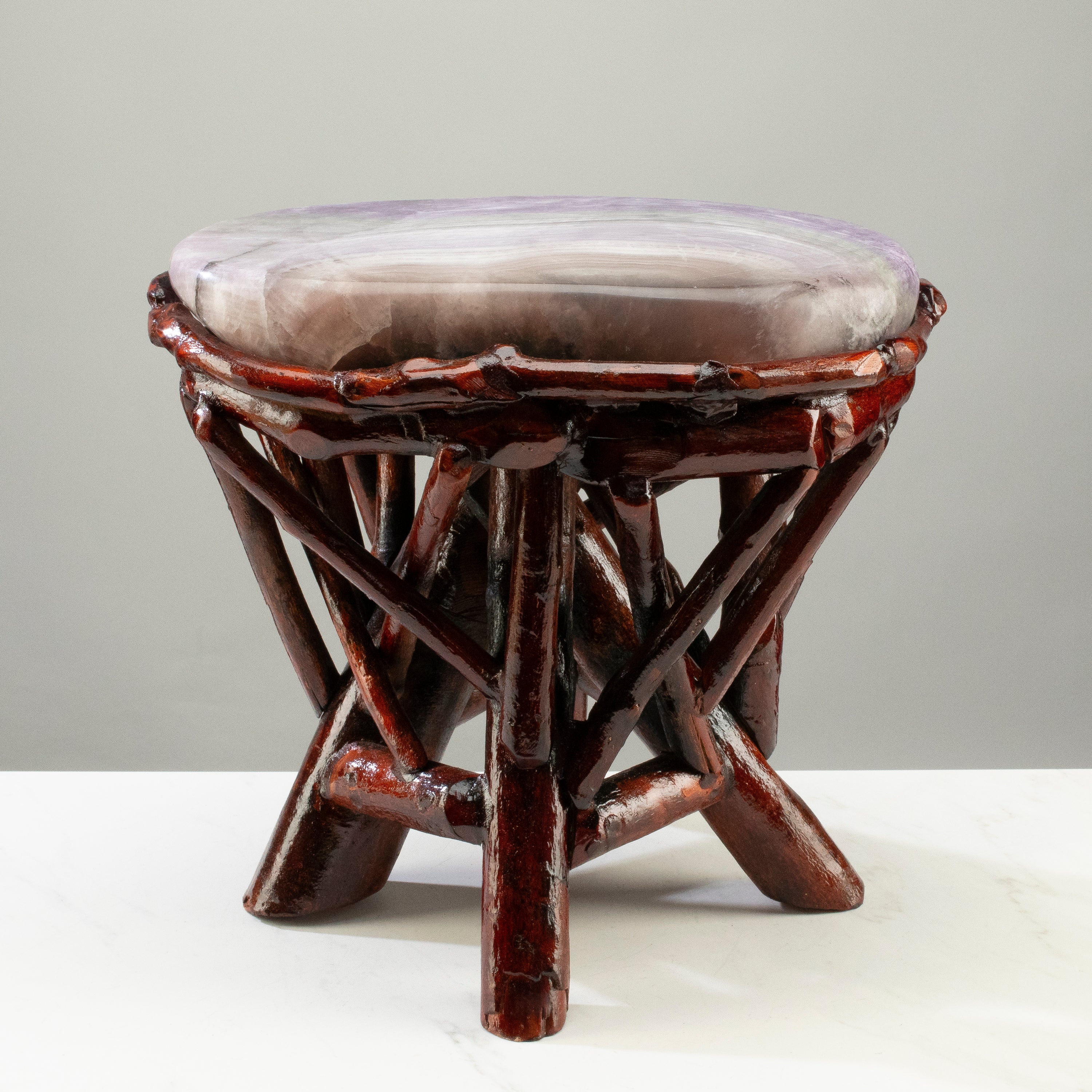 Purple Fluorite Side Table 15"