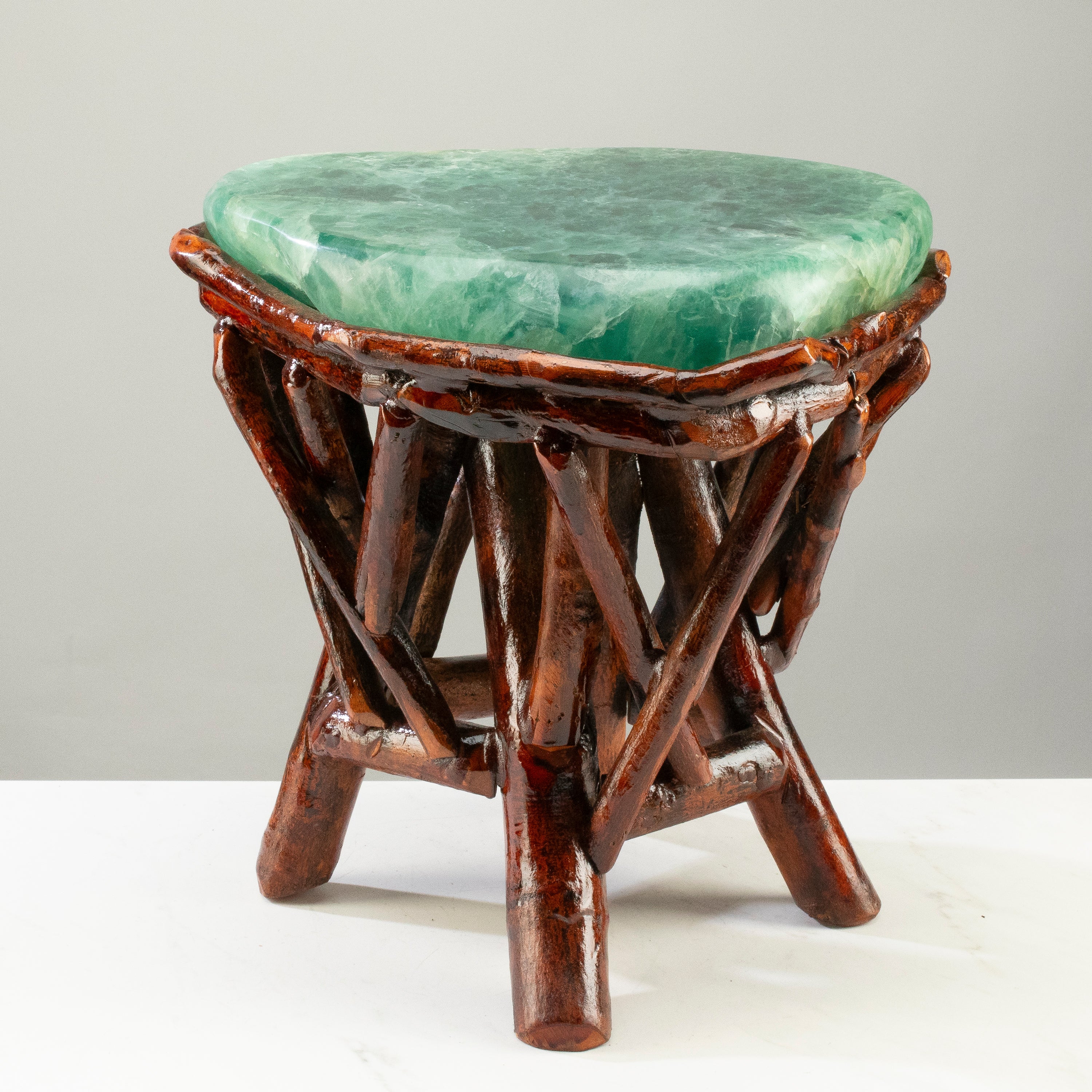 Green Fluorite Side Table 13"