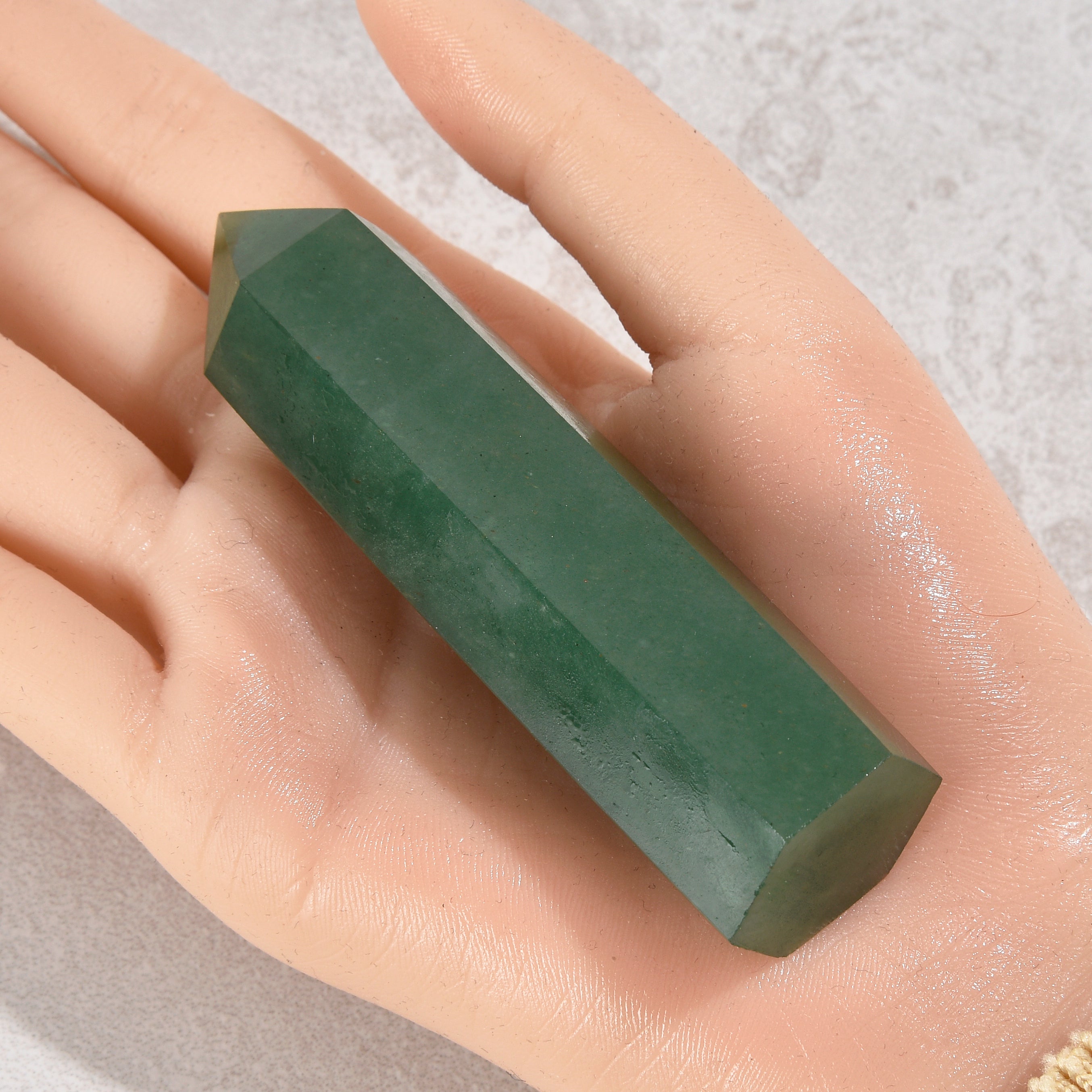 3.5" Aventurine Obelisk Tower Gemstone Carving