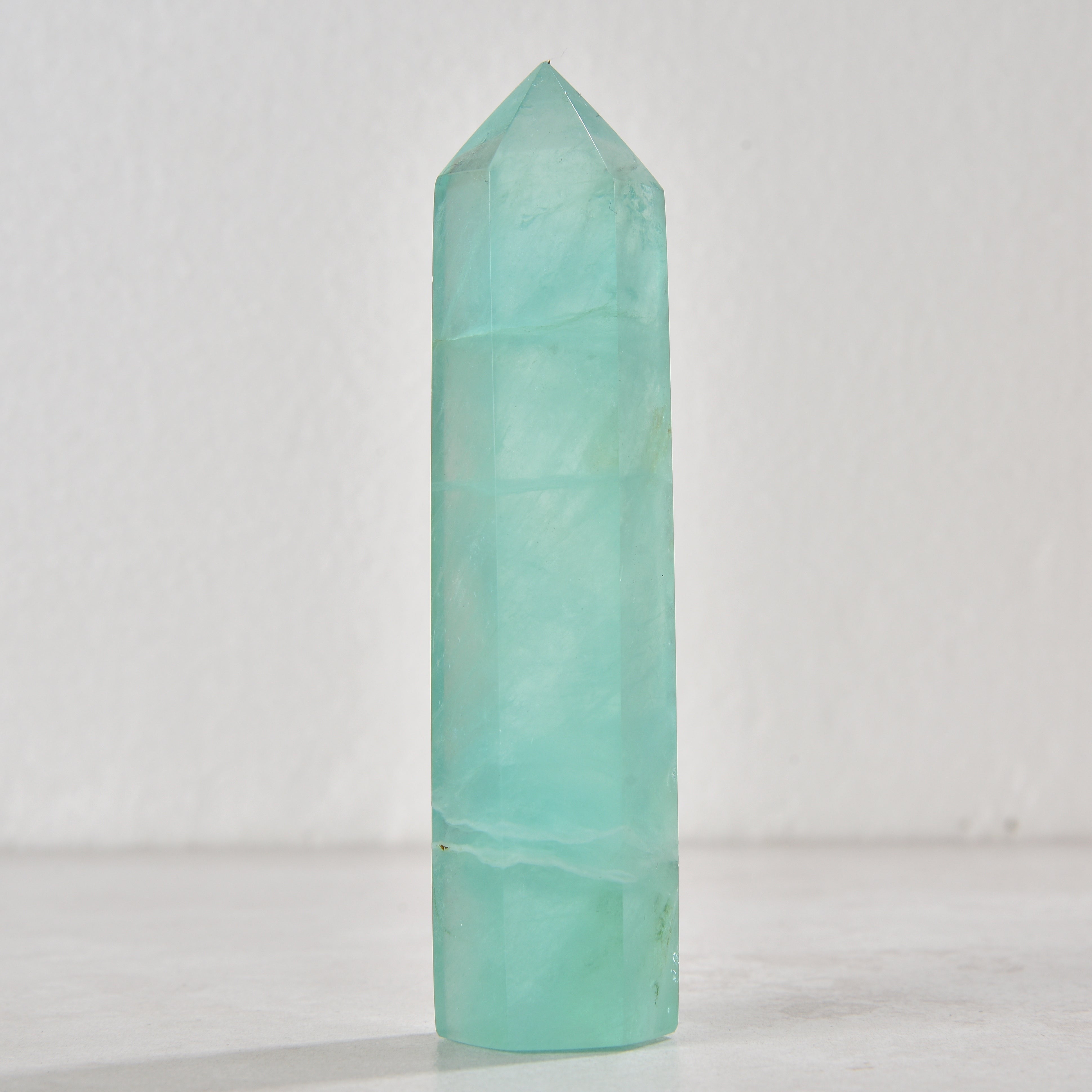 3.5" Fluorite Obelisk Tower Gemstone Carving