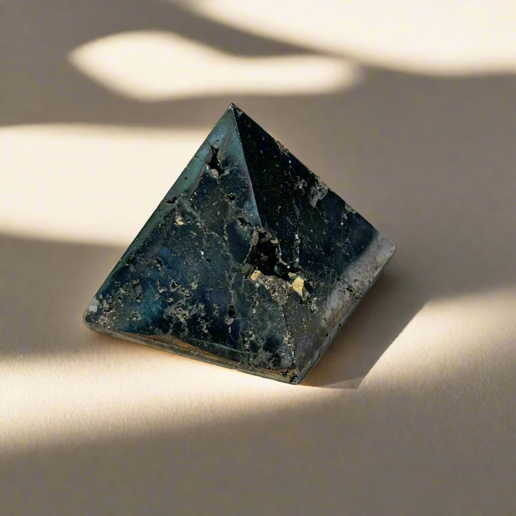 Pyrite Pyramid Carving 1.75"