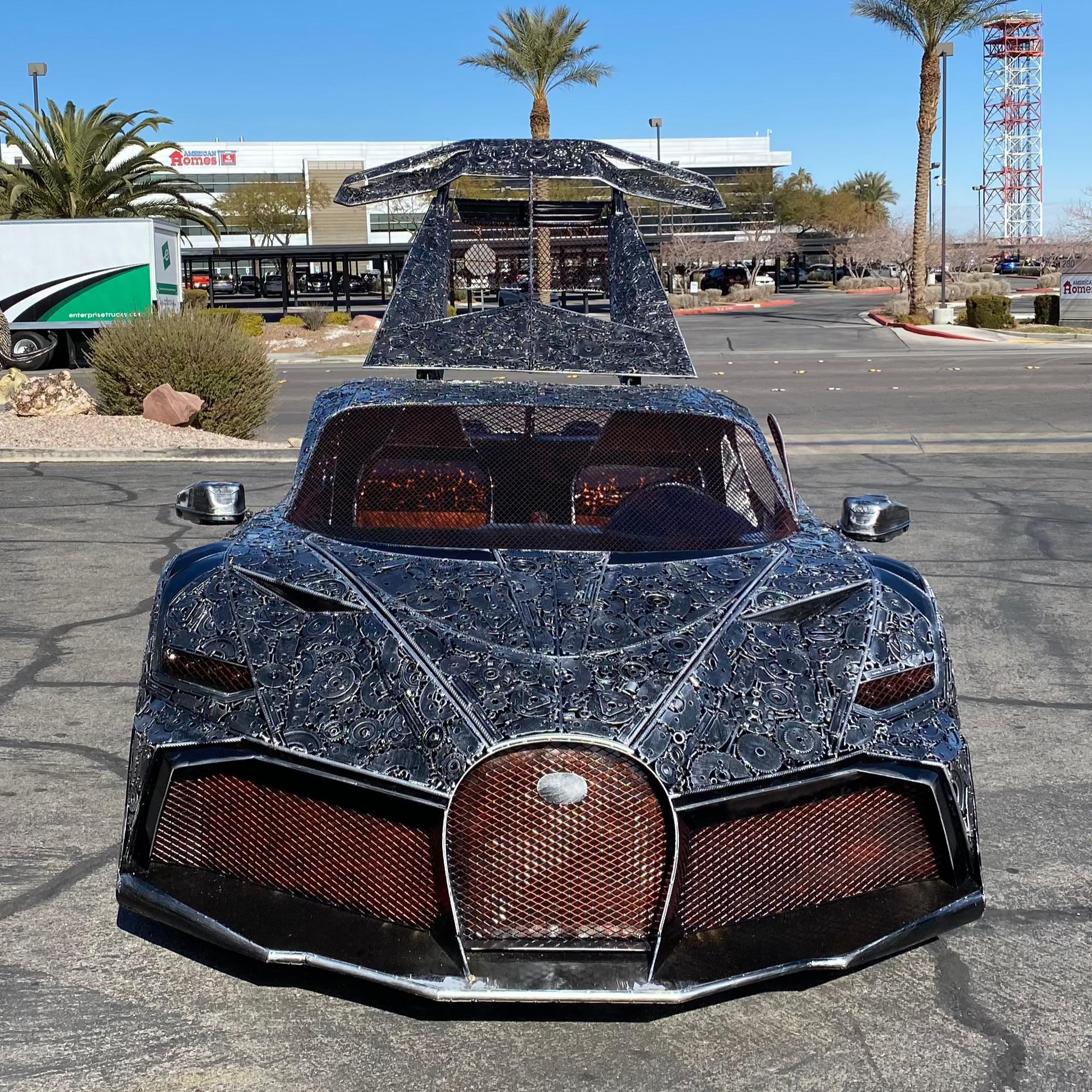 16ft Bugatti Chiron Inspired Recycled Metal Sculpture