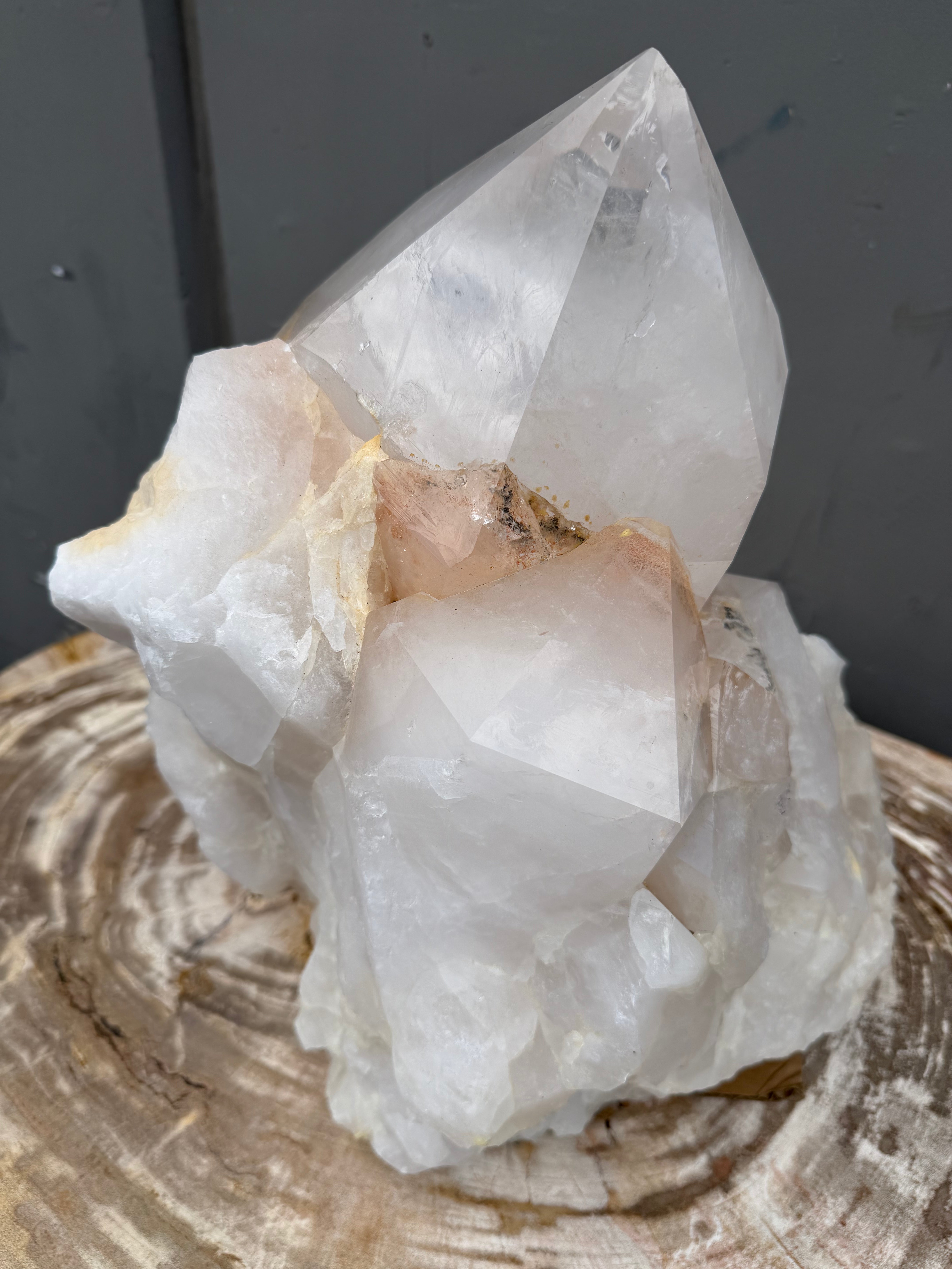 Natural Brazilian Clear Quartz Cluster Specimen - 15" / 56 lbs