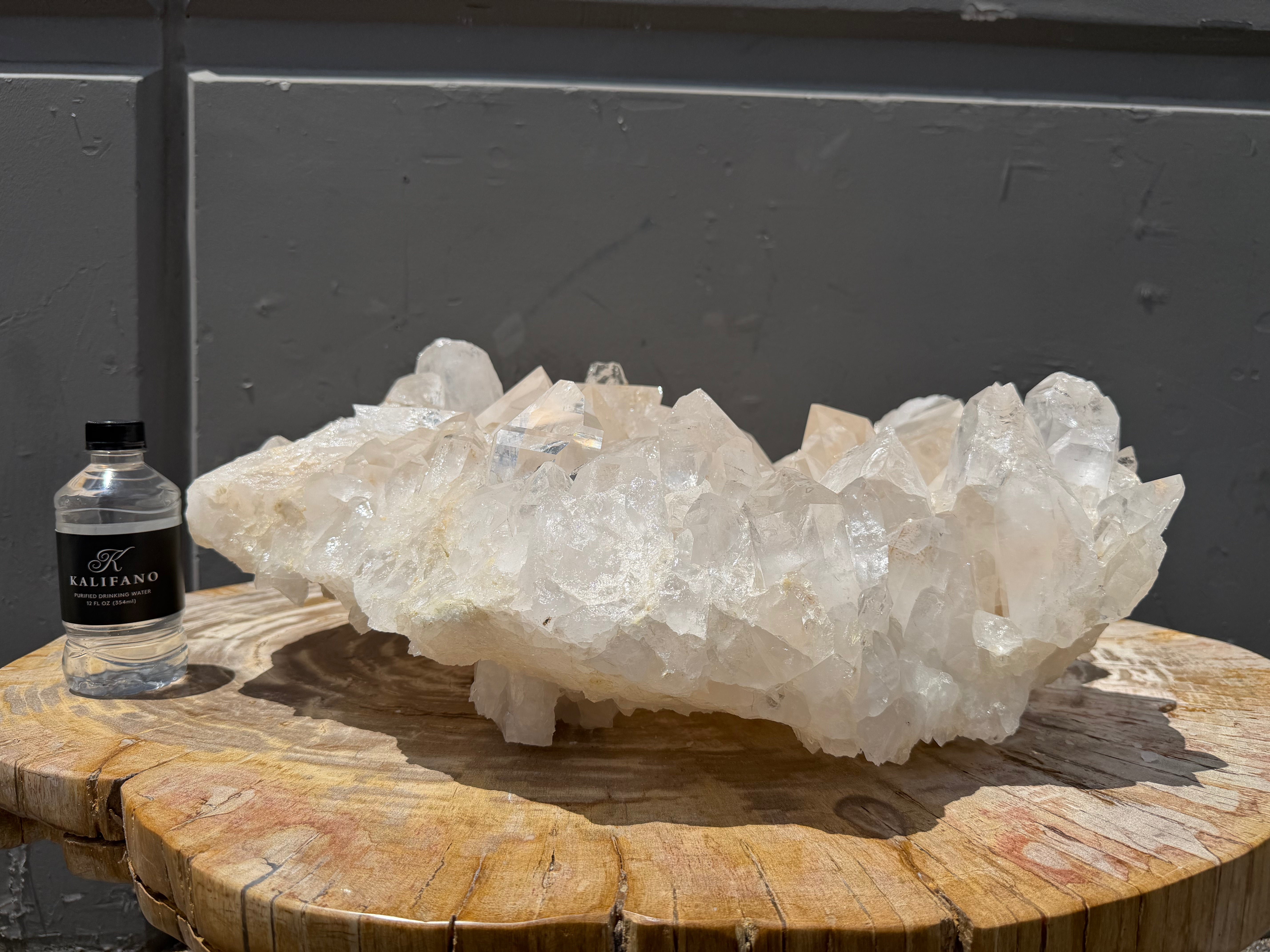 Natural Brazilian Clear Quartz Cluster Specimen - 21" / 87 lbs