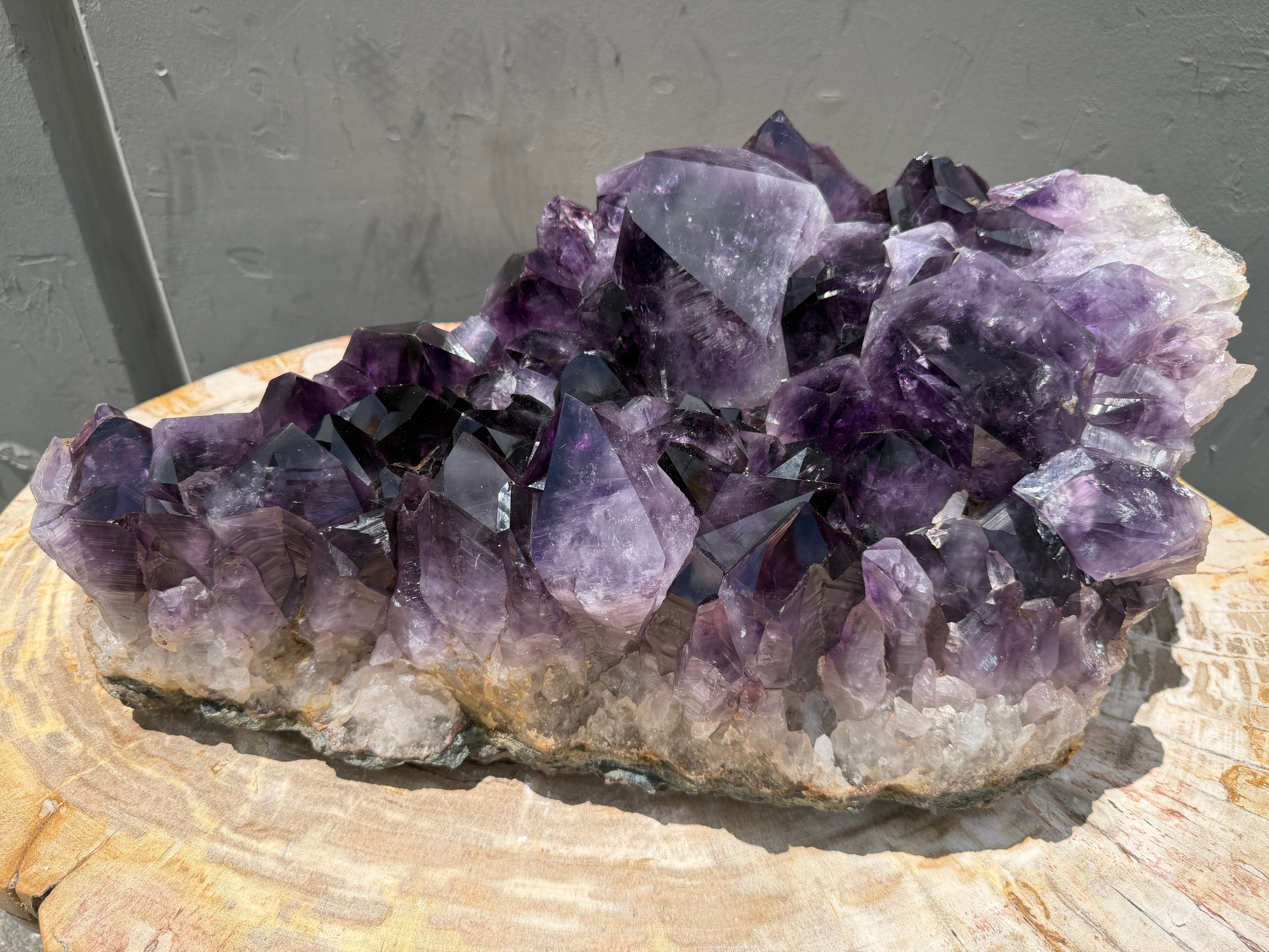 Natural Brazilian Amethyst Cluster Specimen - 23" / 83 lbs