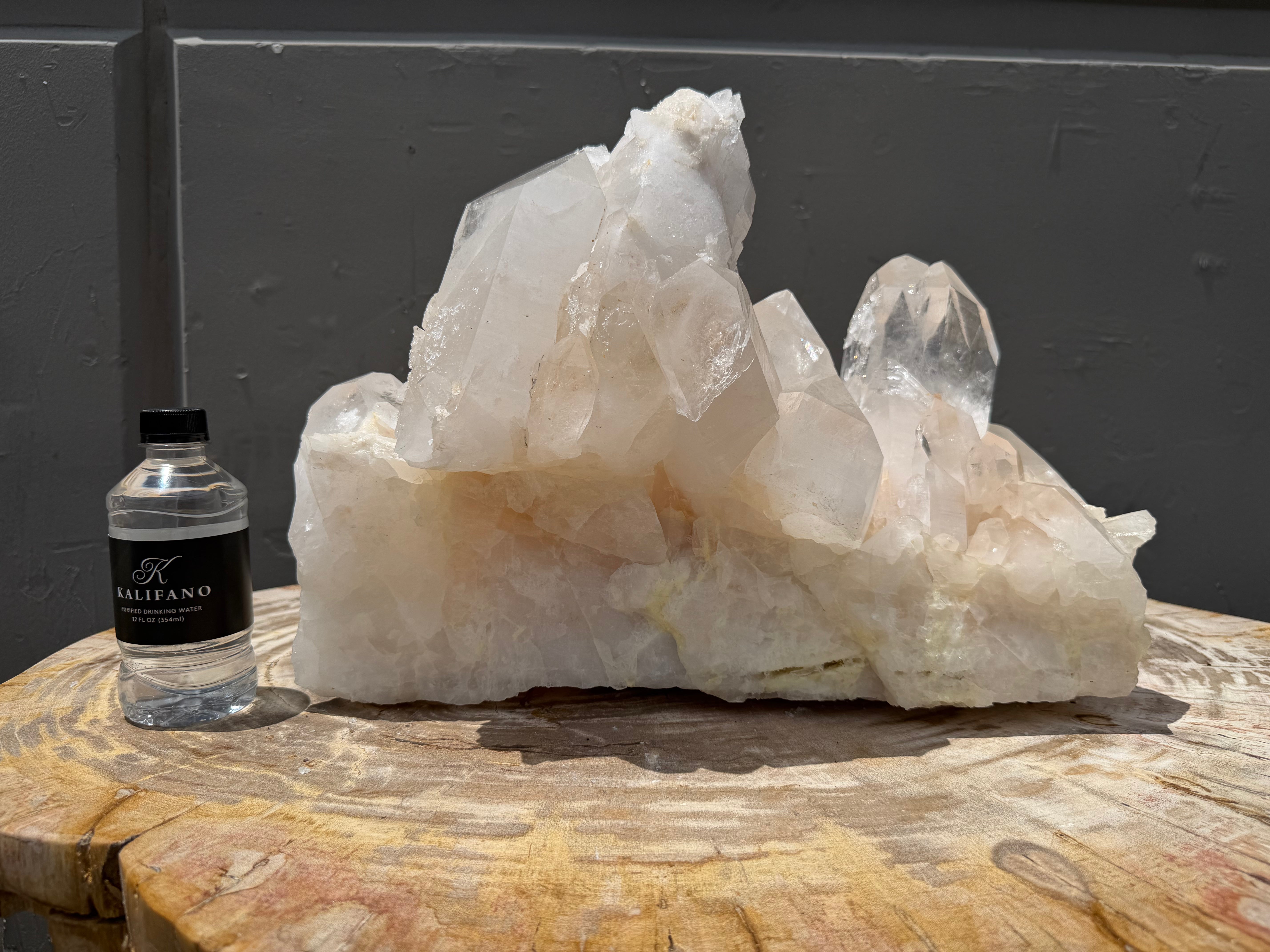 Natural Brazilian Clear Quartz Cluster Specimen - 17" / 63 lbs