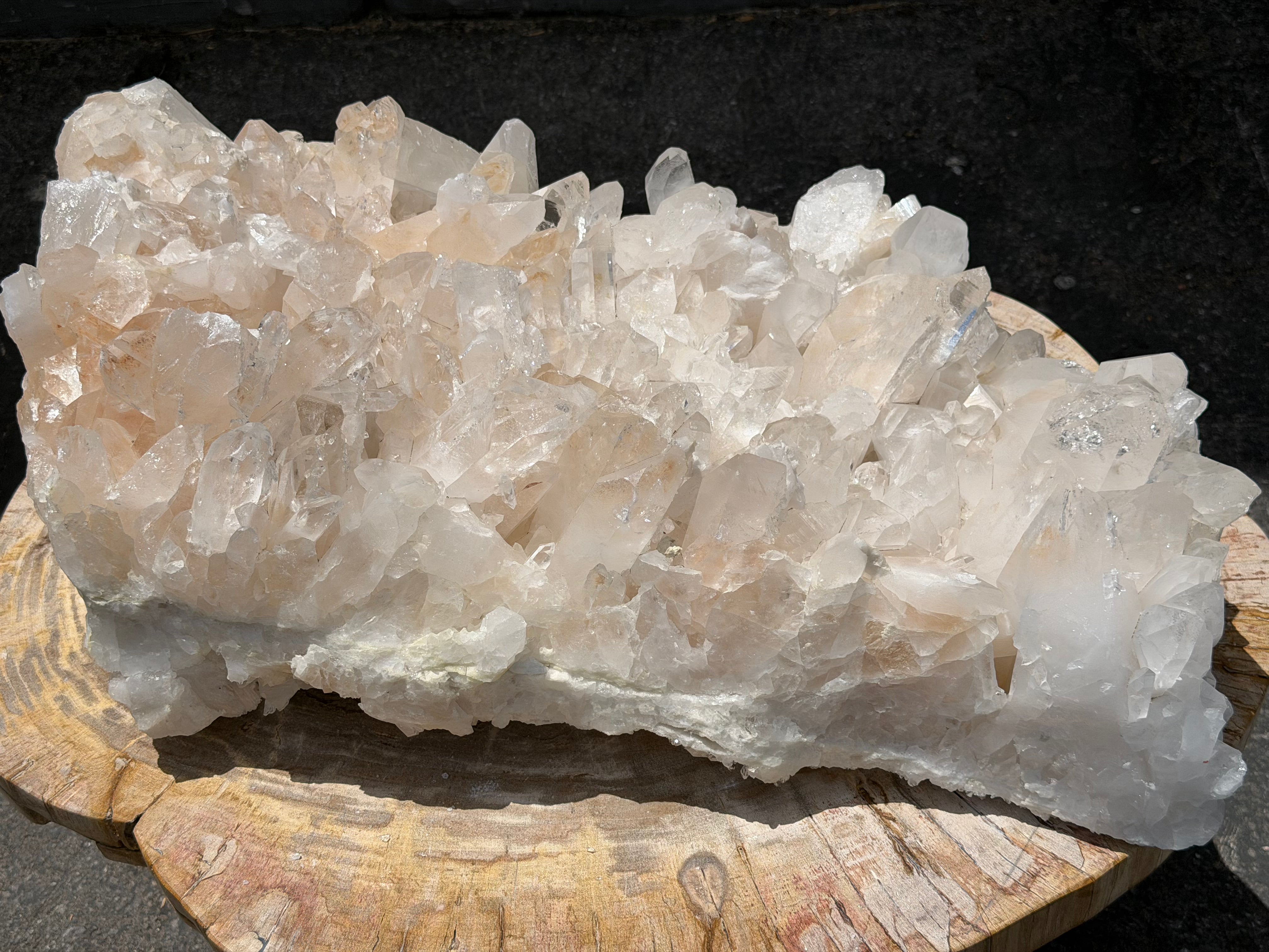 Natural Brazilian Clear Quartz Cluster Specimen - 32" / 183 lbs