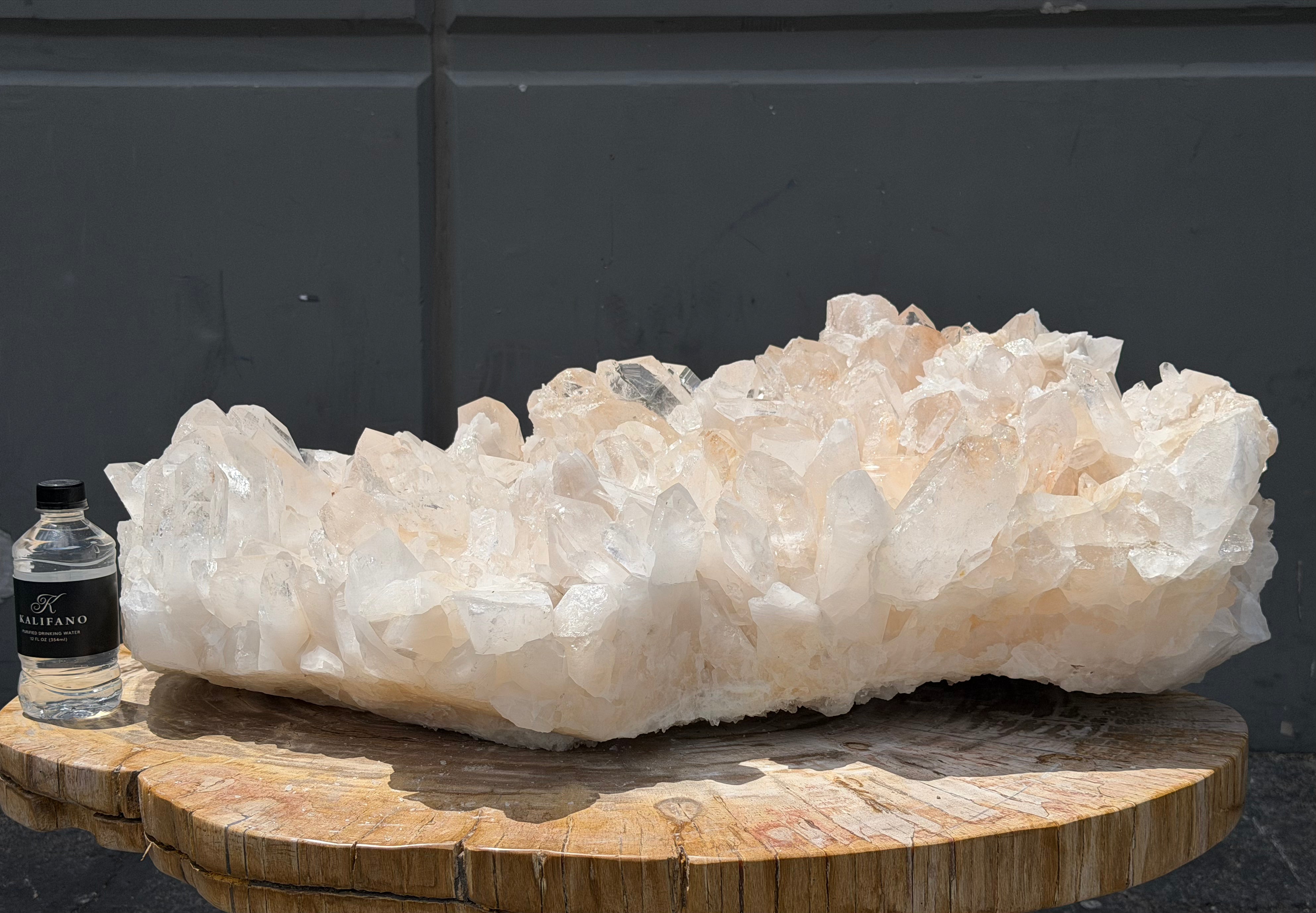 Natural Brazilian Clear Quartz Cluster Specimen - 32" / 183 lbs