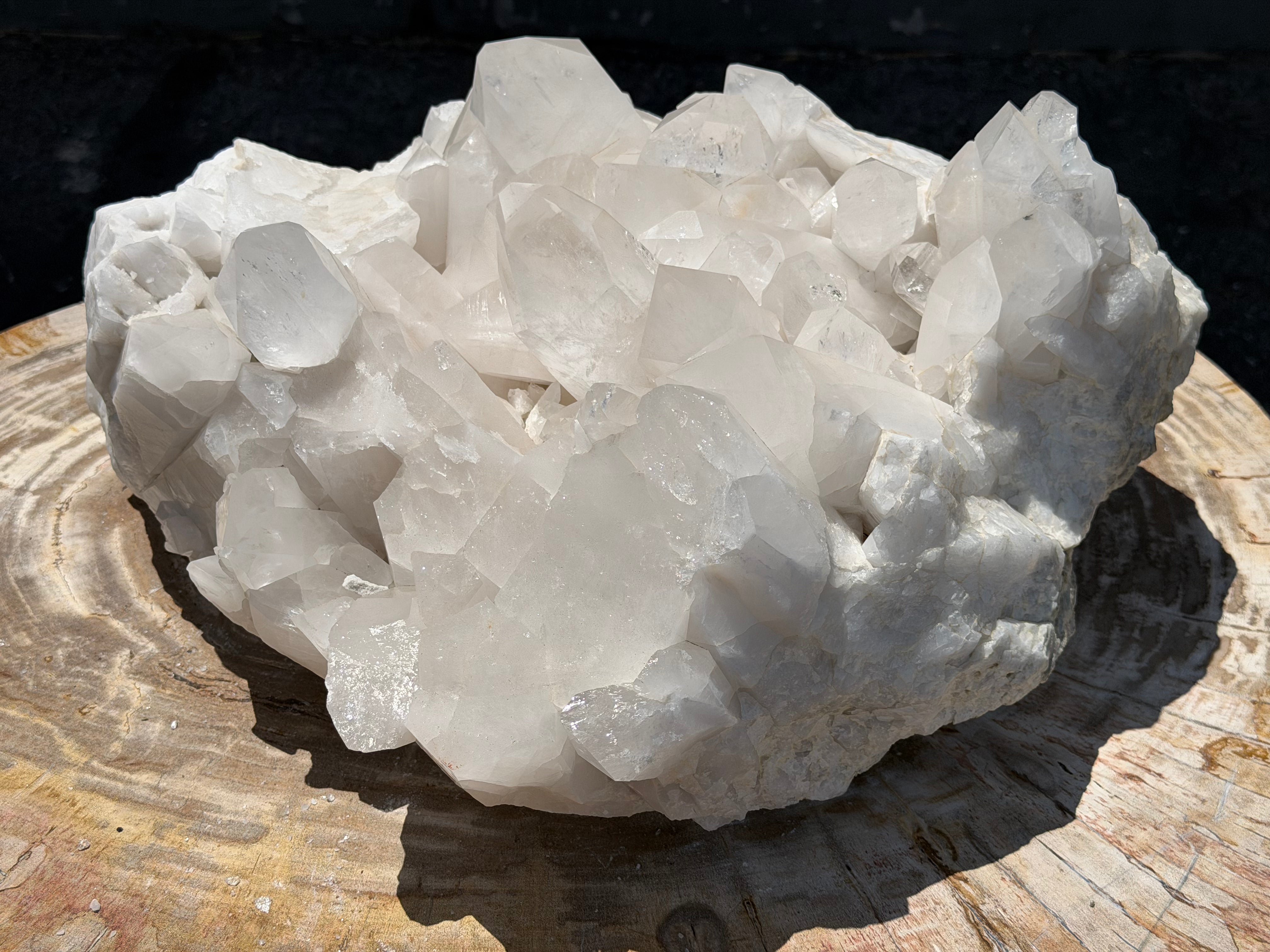 Natural Brazilian Clear Quartz Cluster Specimen - 18" / 107 lbs