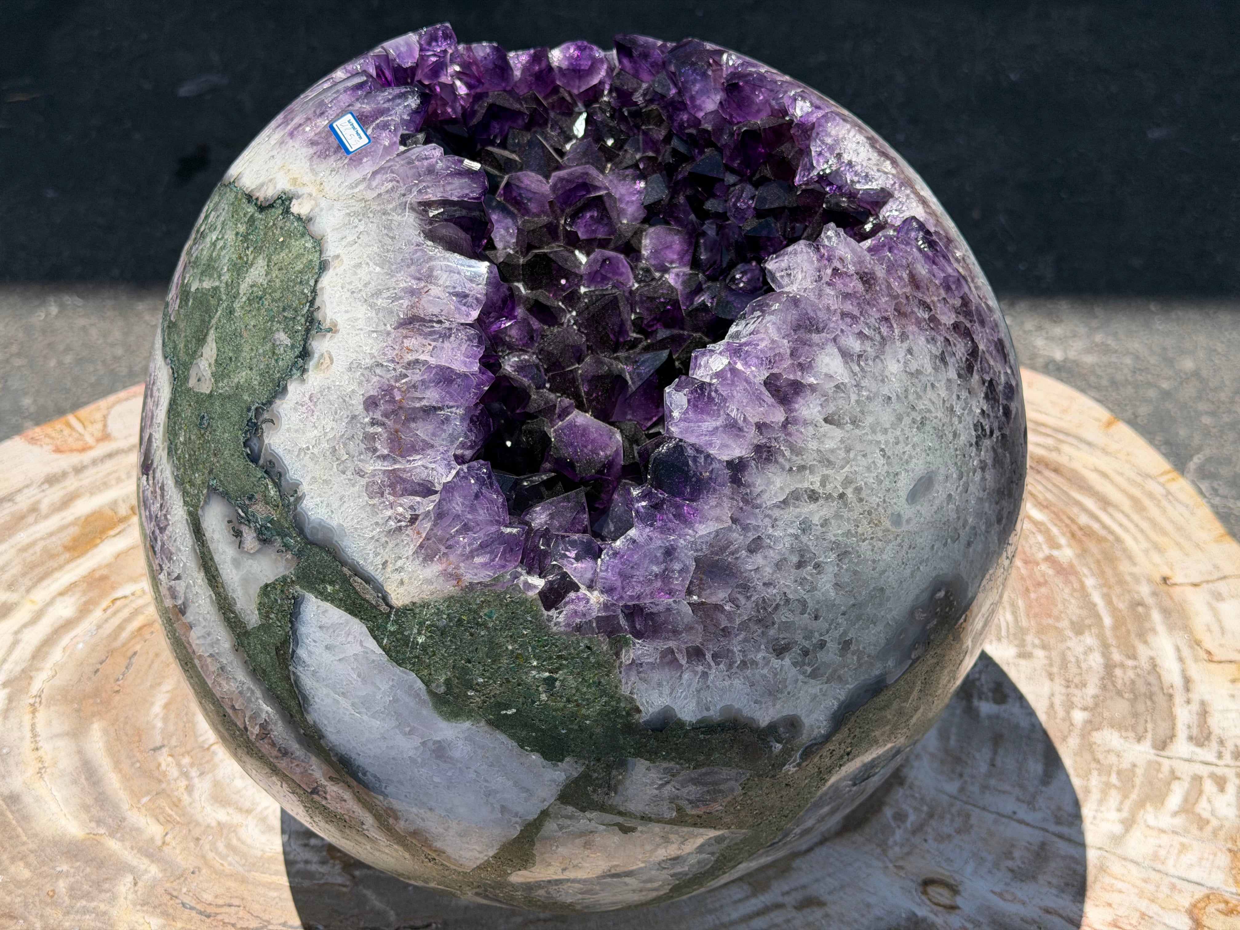 Natural Brazilian Amethyst Sphere Geode Specimen - 14.5" / 105 lbs