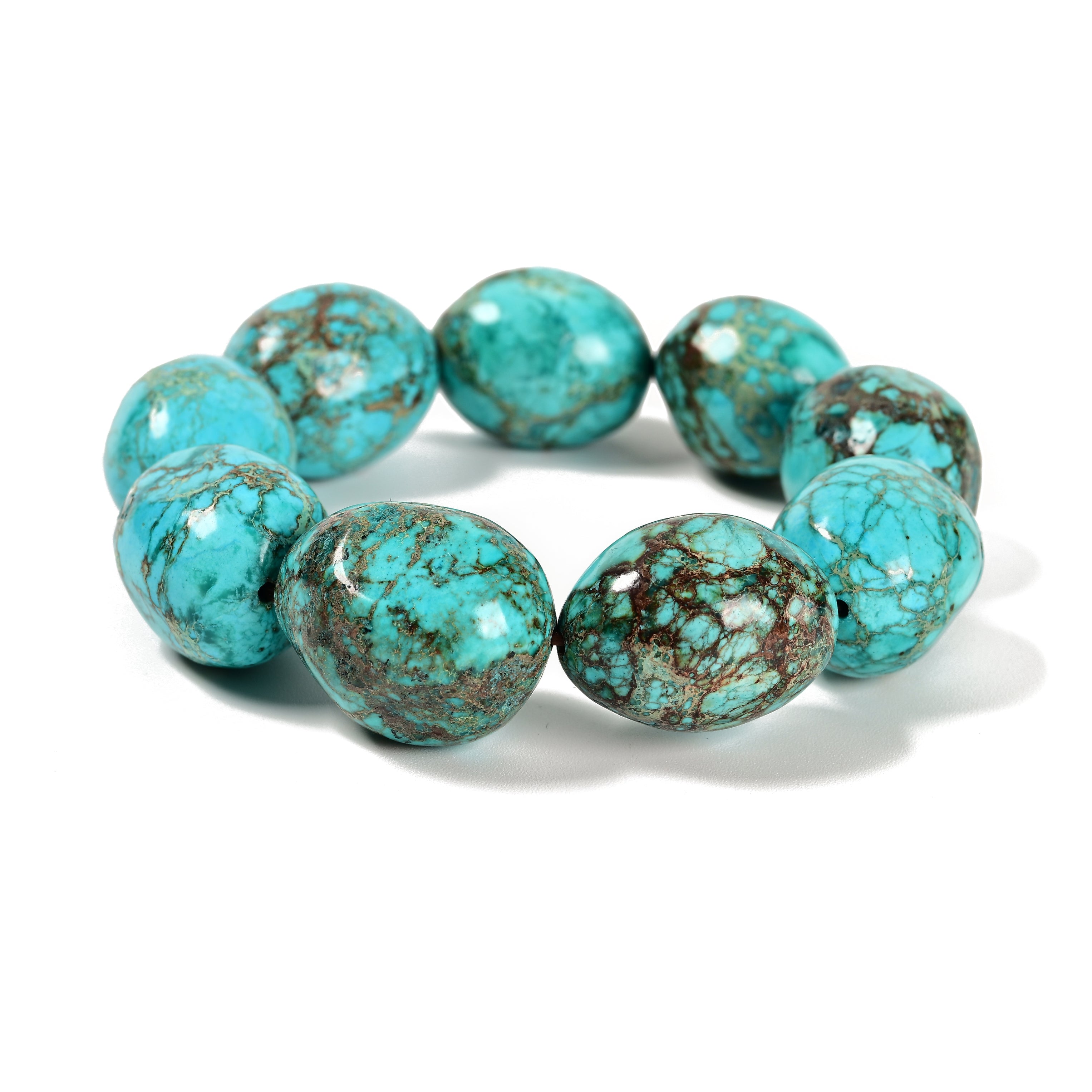 King Howlite Turquoise Bracelet - 25 MM