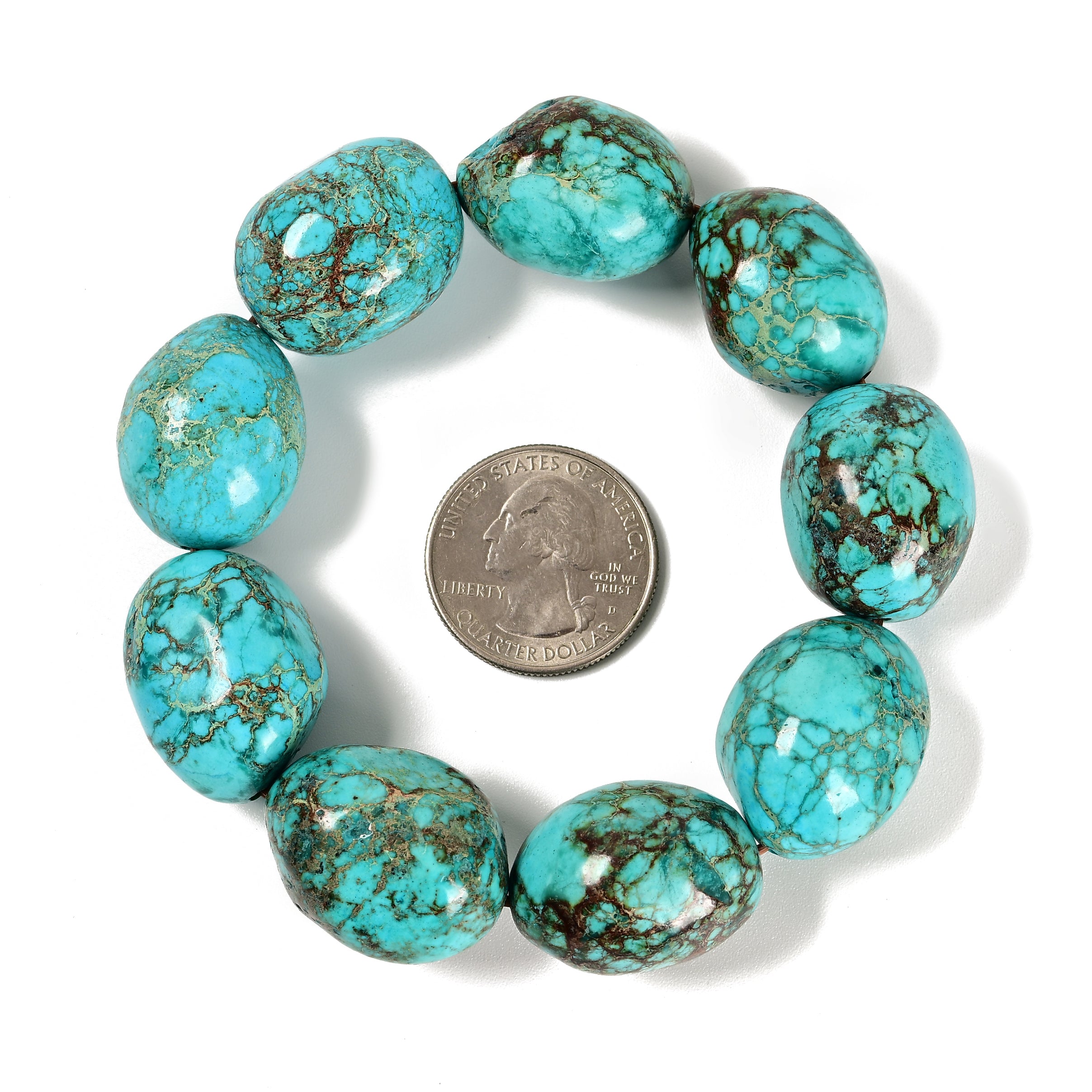 King Howlite Turquoise Bracelet - 25 MM