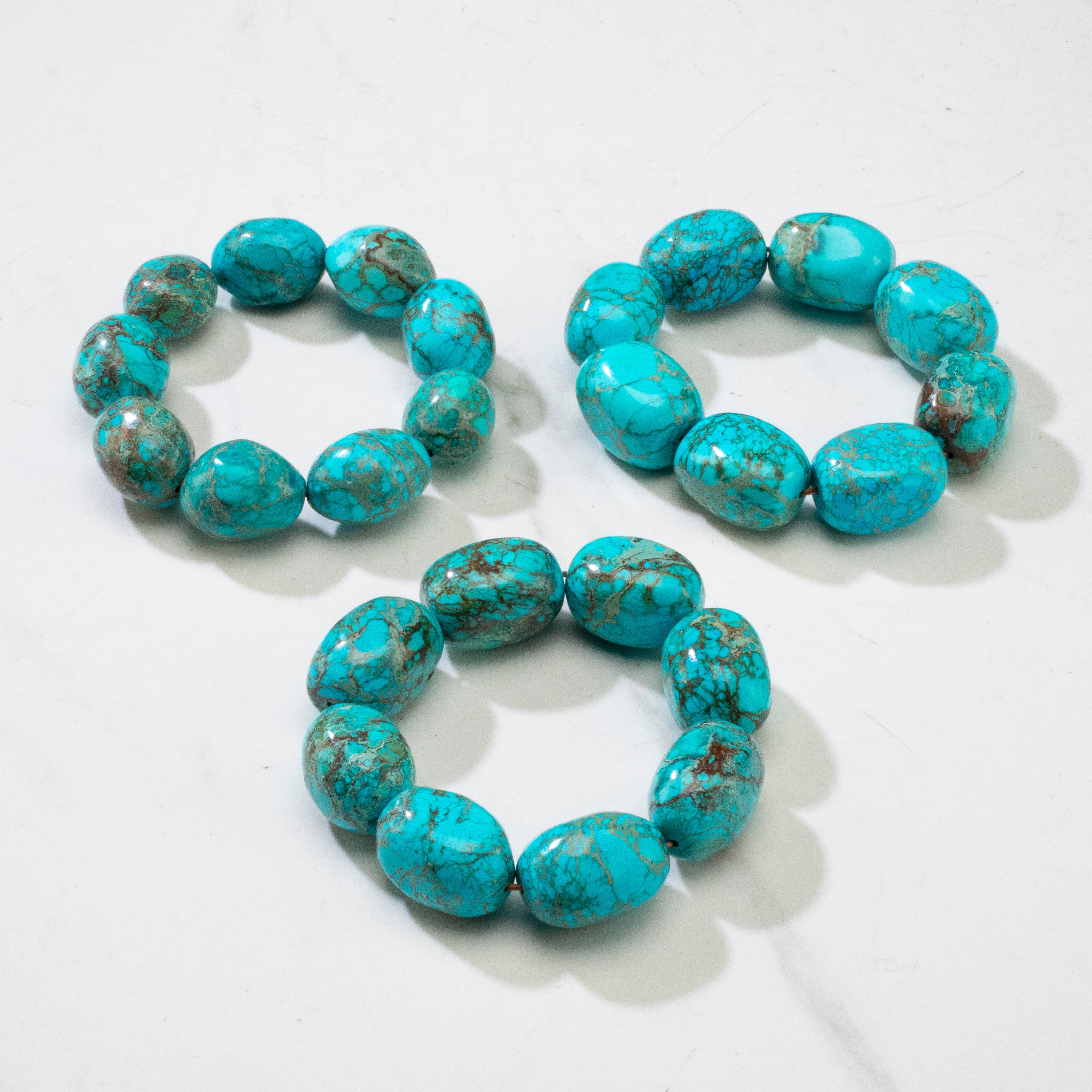 King Howlite Turquoise Bracelet - 25 MM