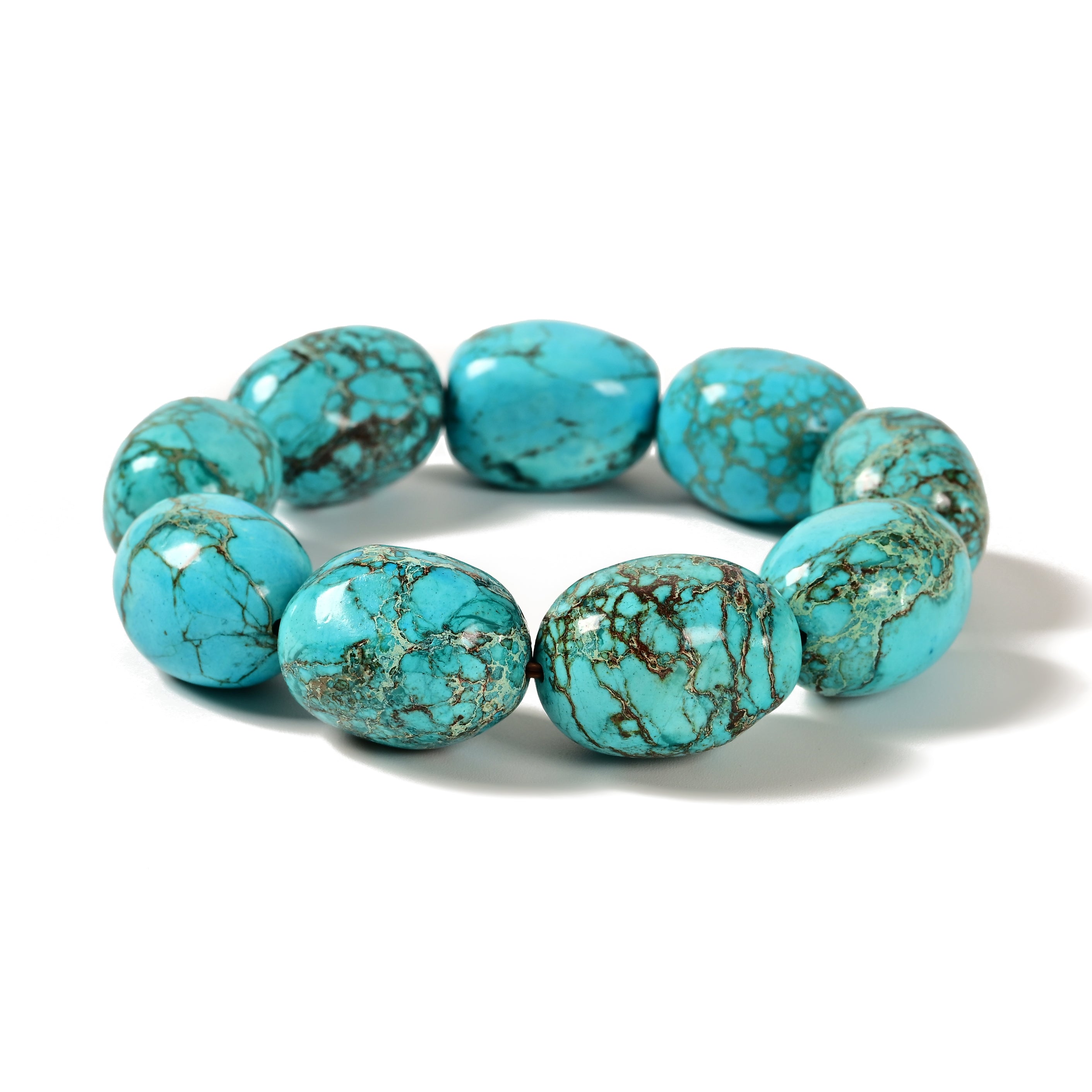 King Howlite Turquoise Bracelet - 25 MM