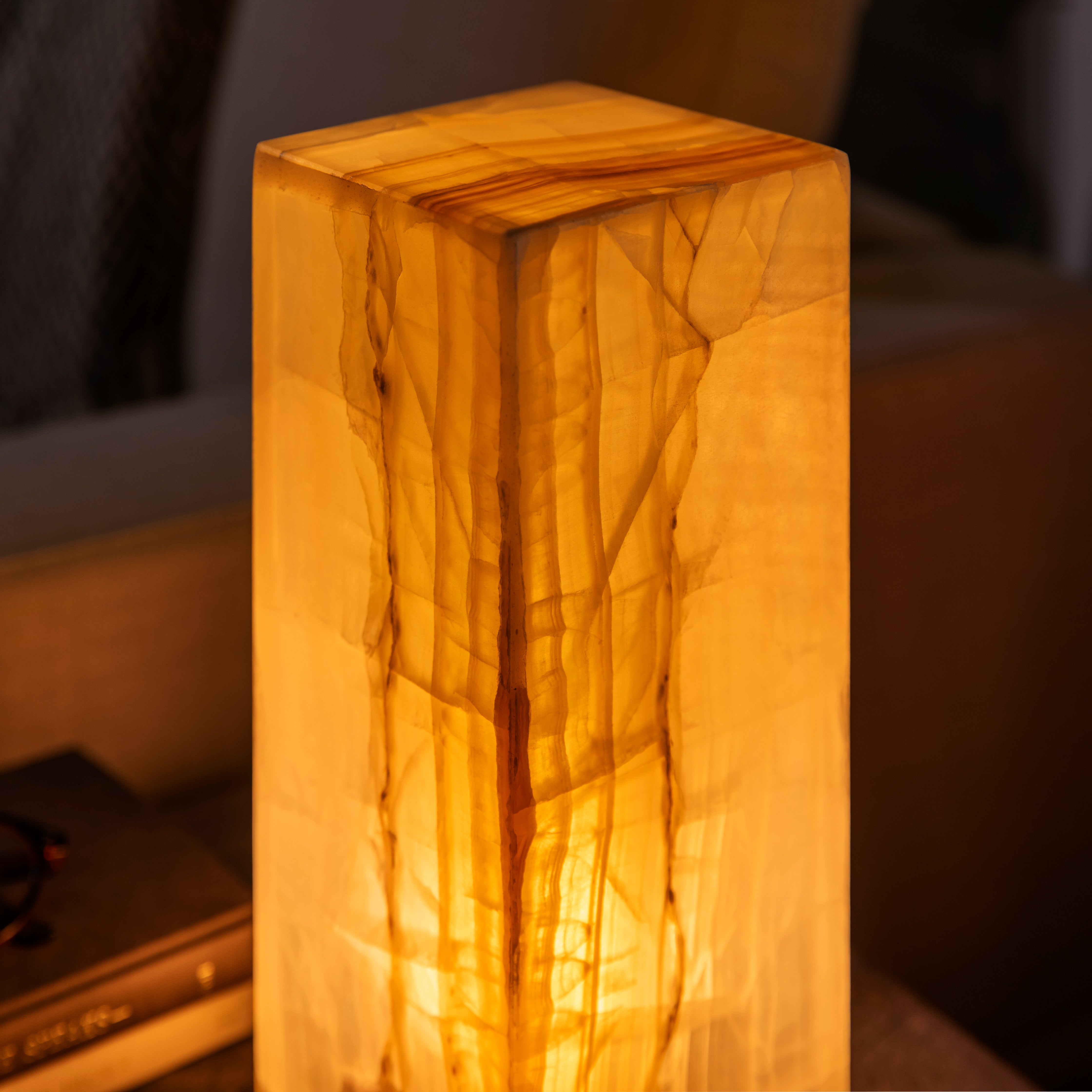White Onyx Light Tower from Mexico - 12"