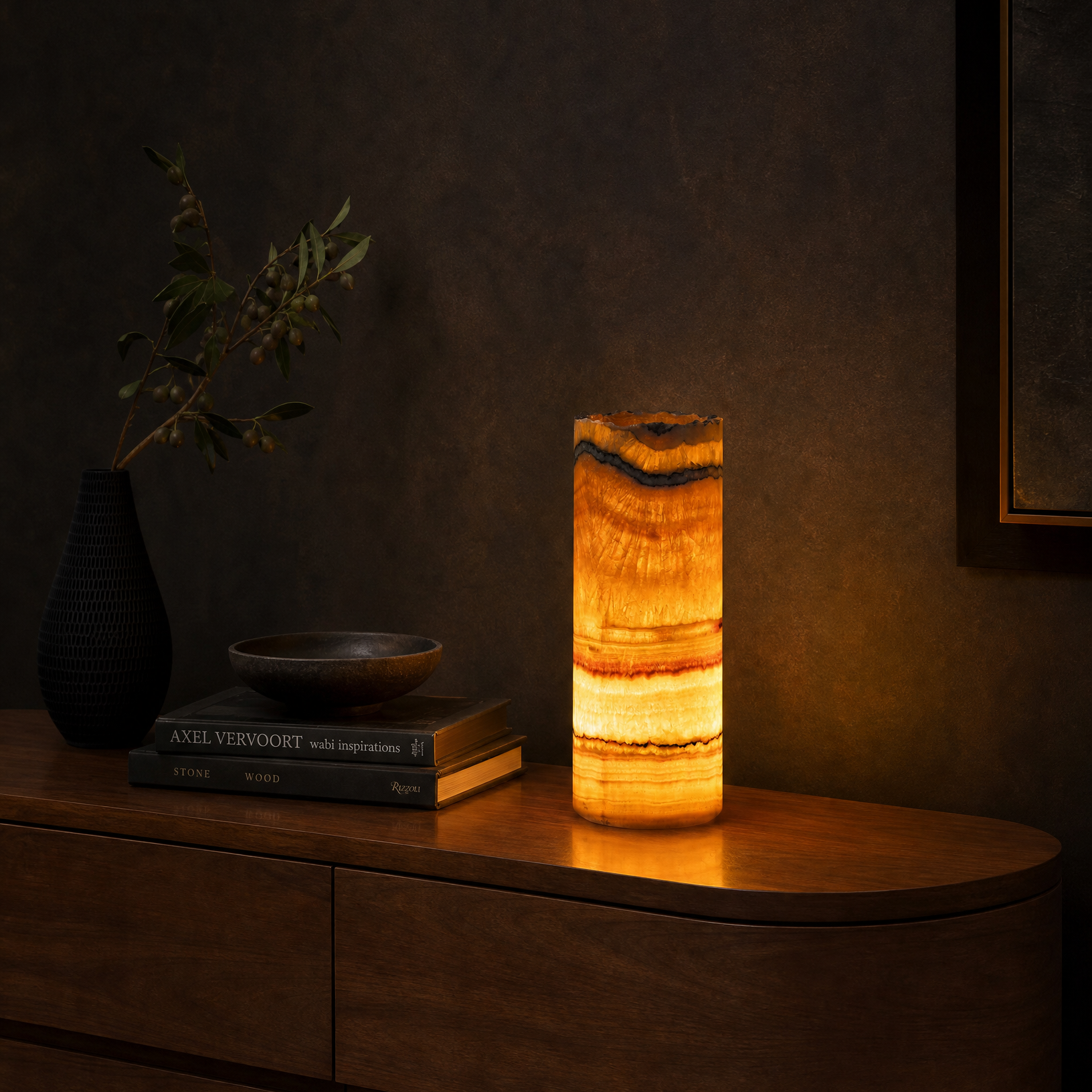 Serpentine Cylinder Light Tower from Mexico - 12"