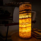 Aqua Amber Cylinder Light Tower from Mexico - 15